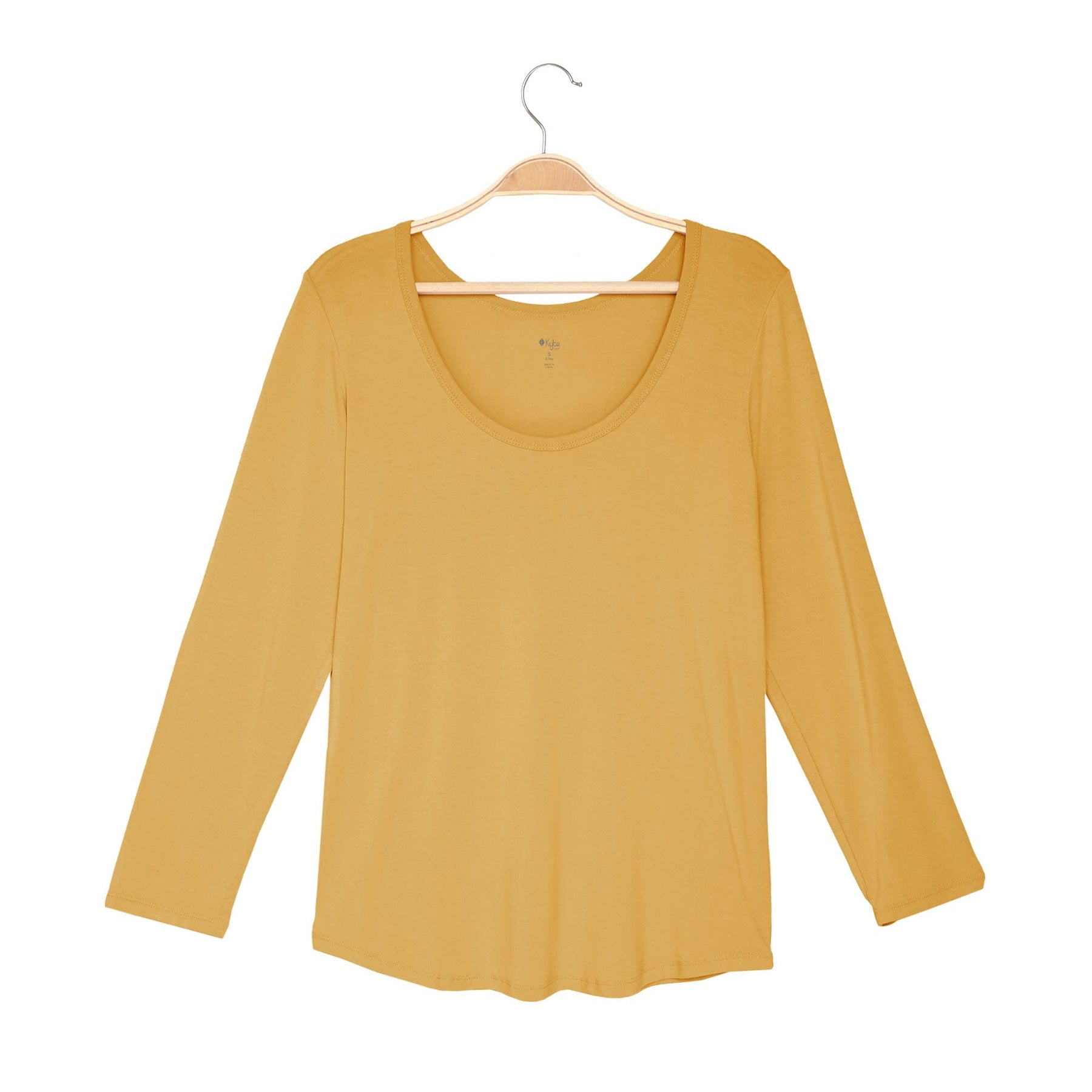 Kyte BABY Women's Long Sleeve Scoop Neck Tee Women's Long Sleeve Scoop Neck Tee in Marigold