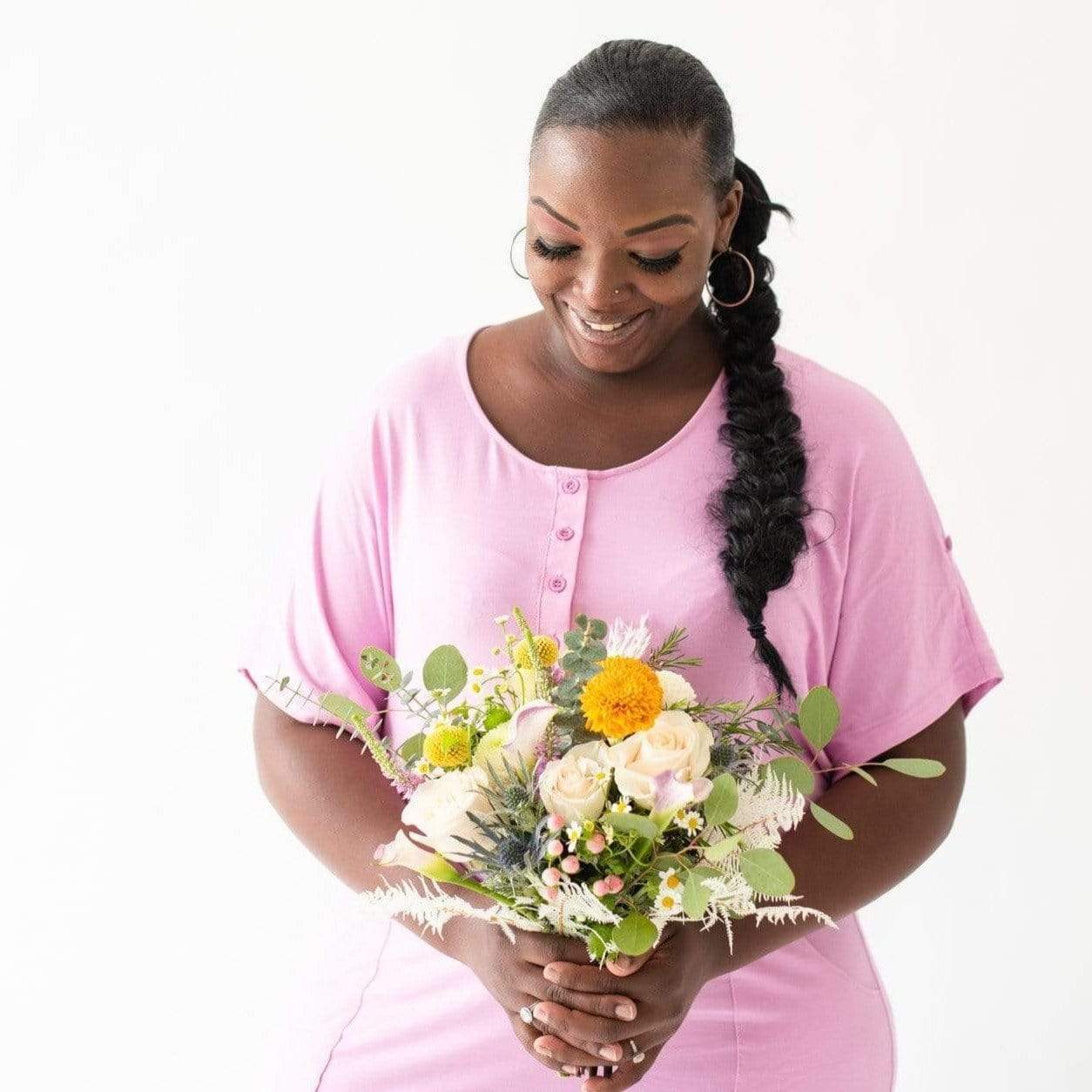 Kyte BABY Women's Lounge Dress Bubblegum / XS Women’s Lounge Dress in Bubblegum