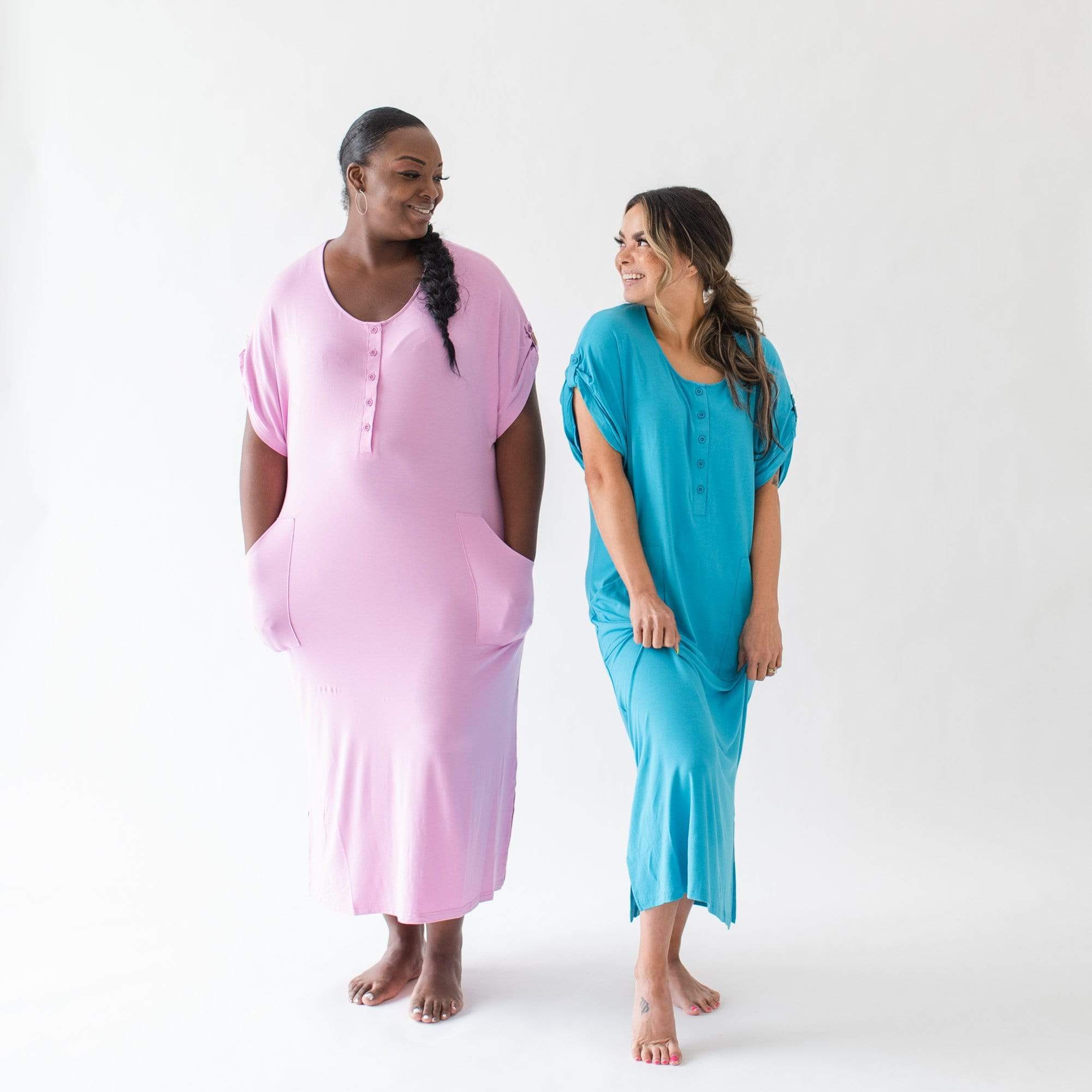 Kyte BABY Women's Lounge Dress Women’s Lounge Dress in Bubblegum