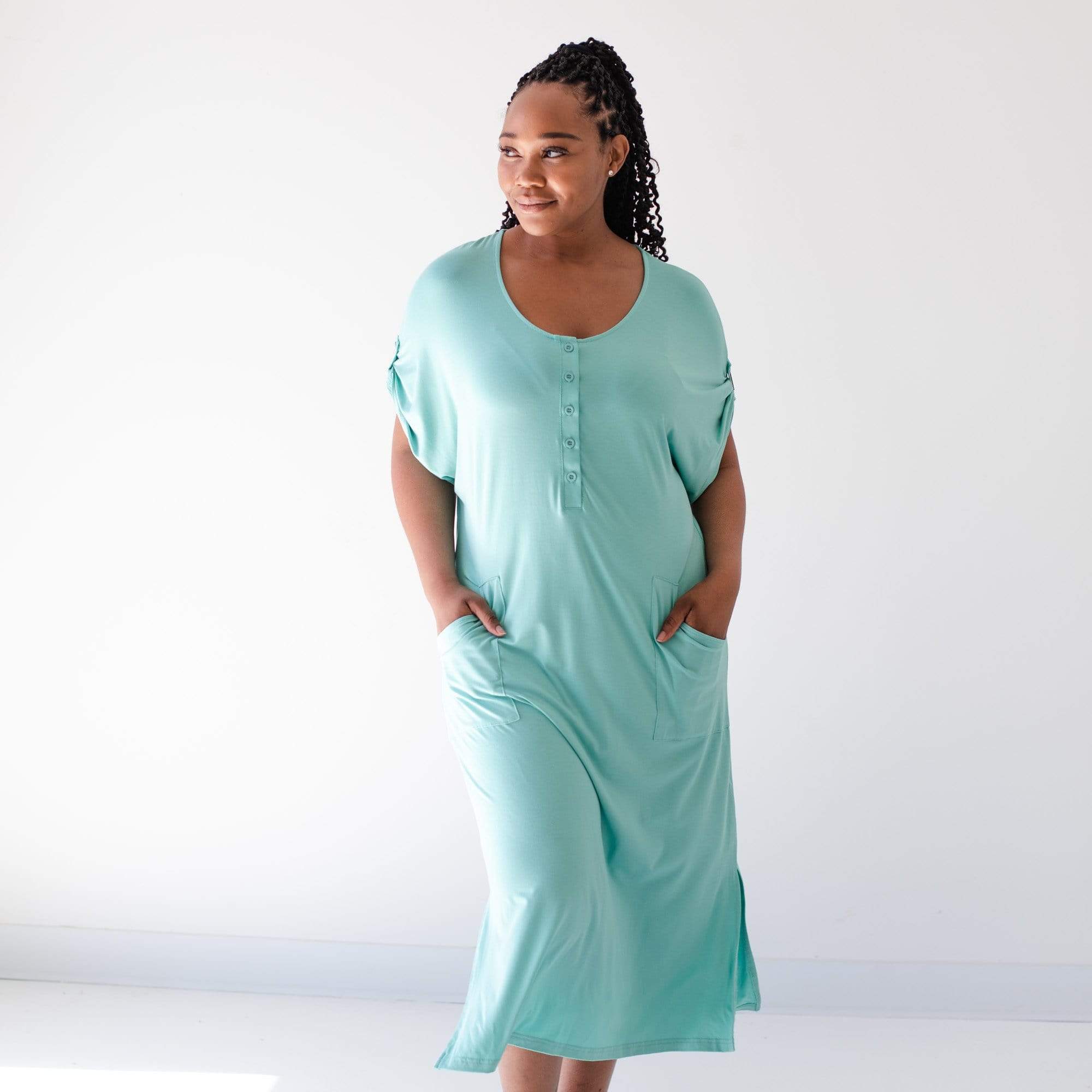 Kyte BABY Women's Lounge Dress Women’s Lounge Dress in Jade