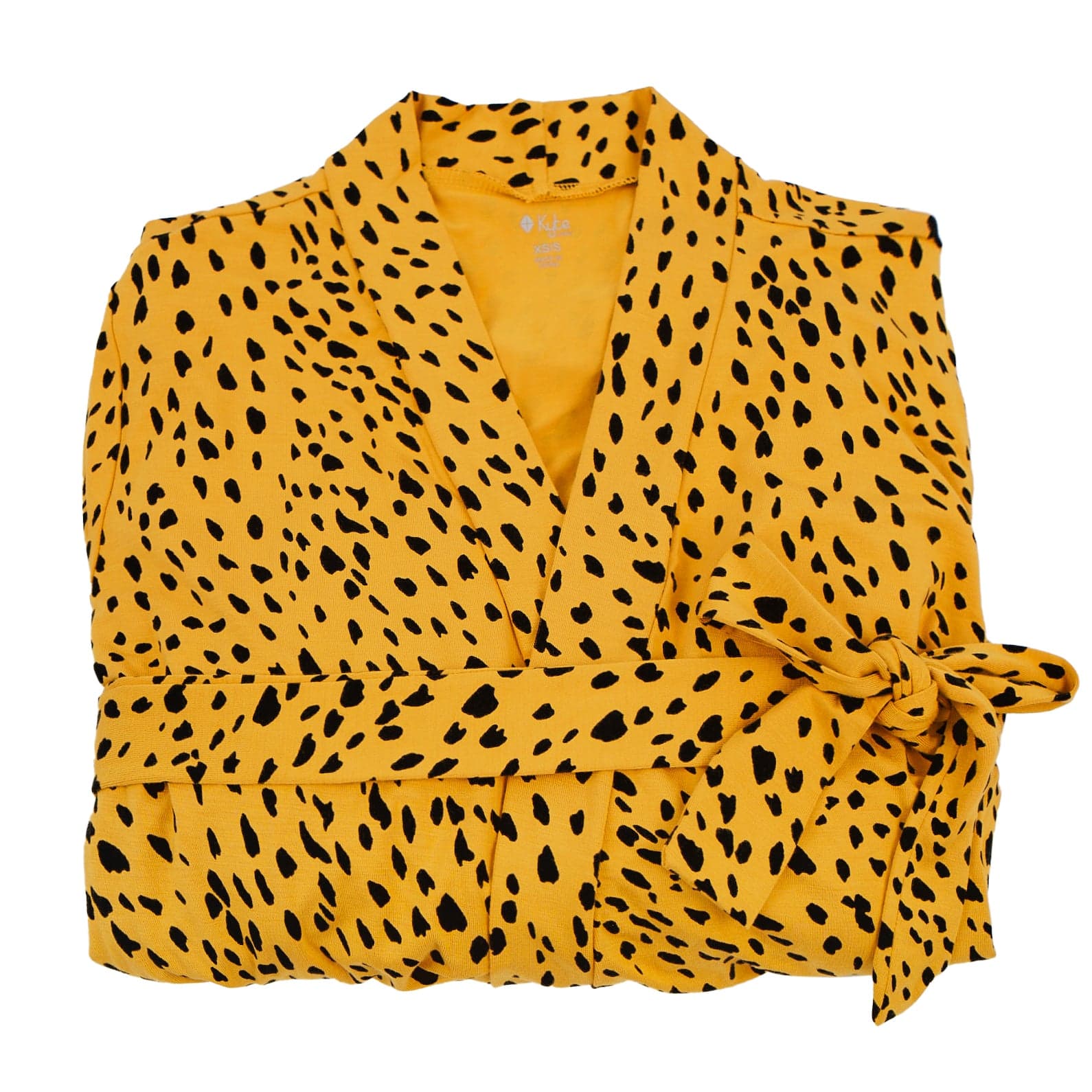 Kyte BABY Women's Lounge Robe Women’s Lounge Robe in Marigold Cheetah