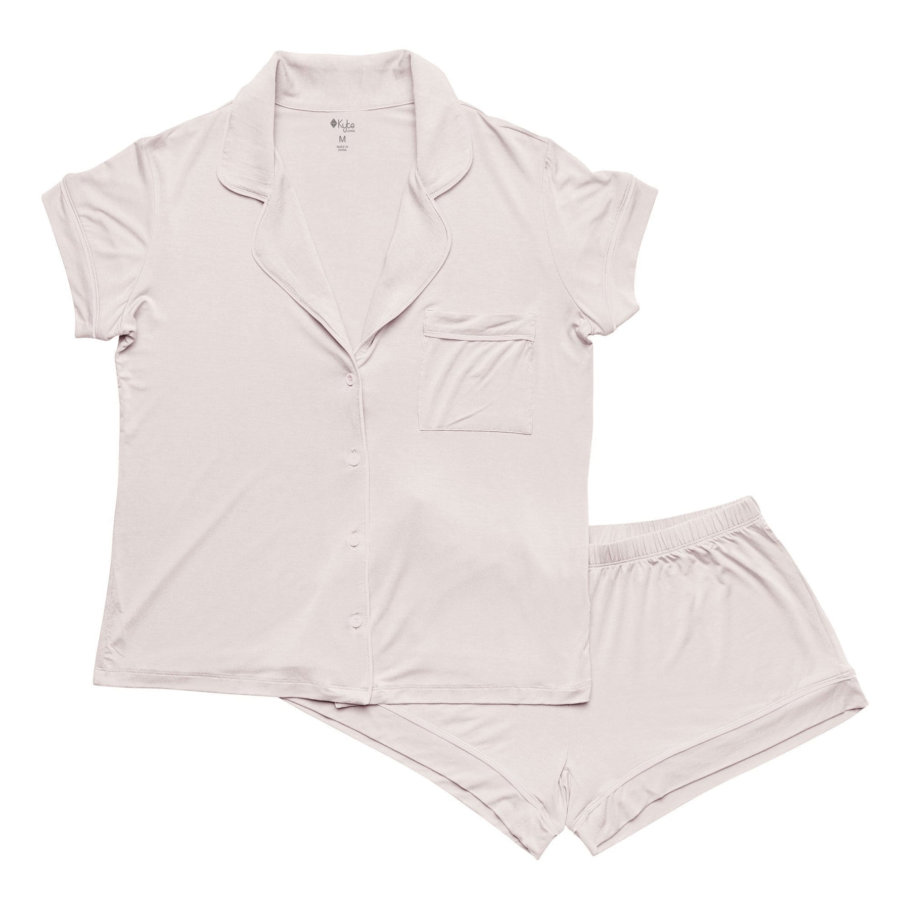Kyte BABY Women’s Short Sleeve Pajama Set Women’s Short Sleeve Pajama Set in Oat