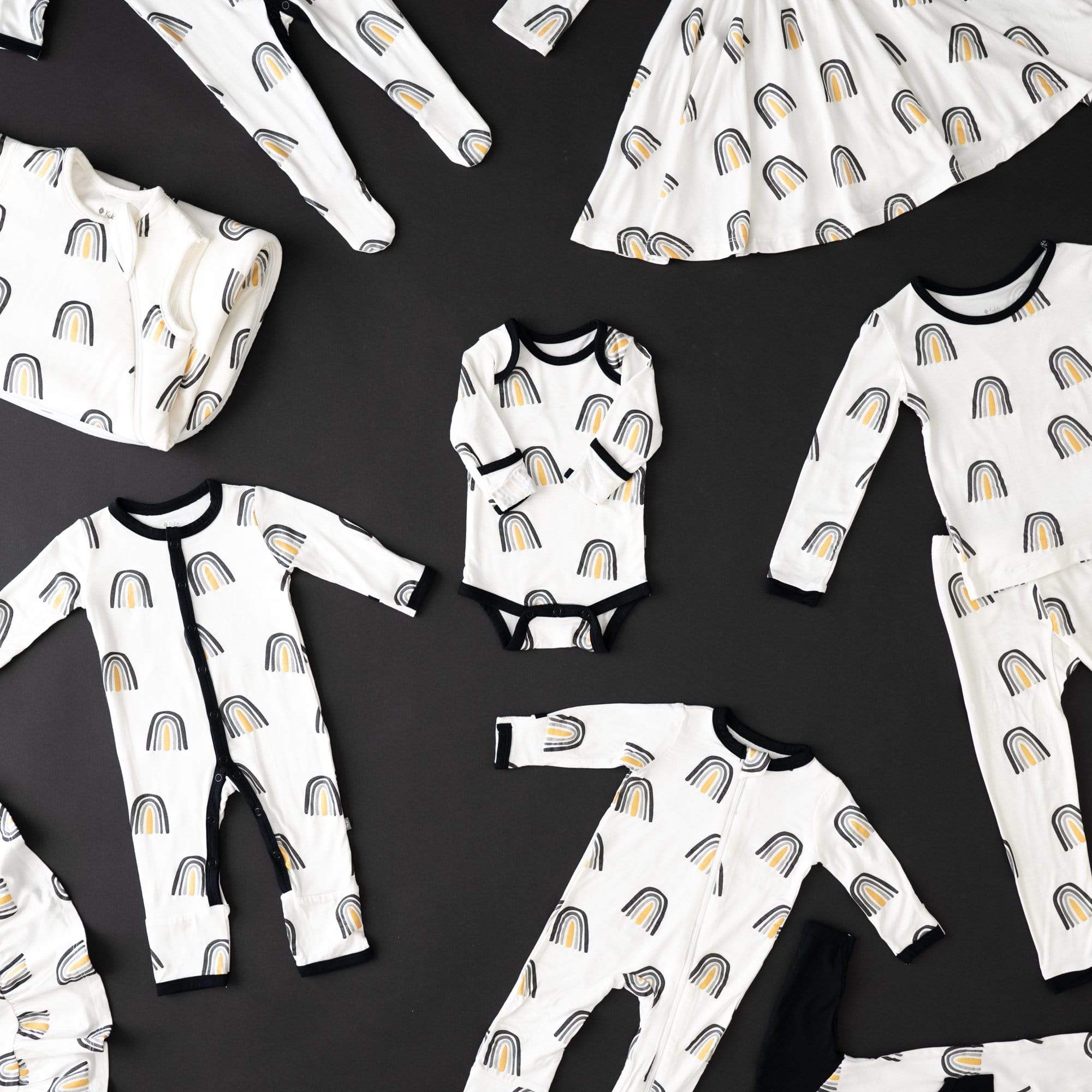 Kyte BABY Women's Tee Women’s Relaxed Fit V-Neck in Metallic Rainbow