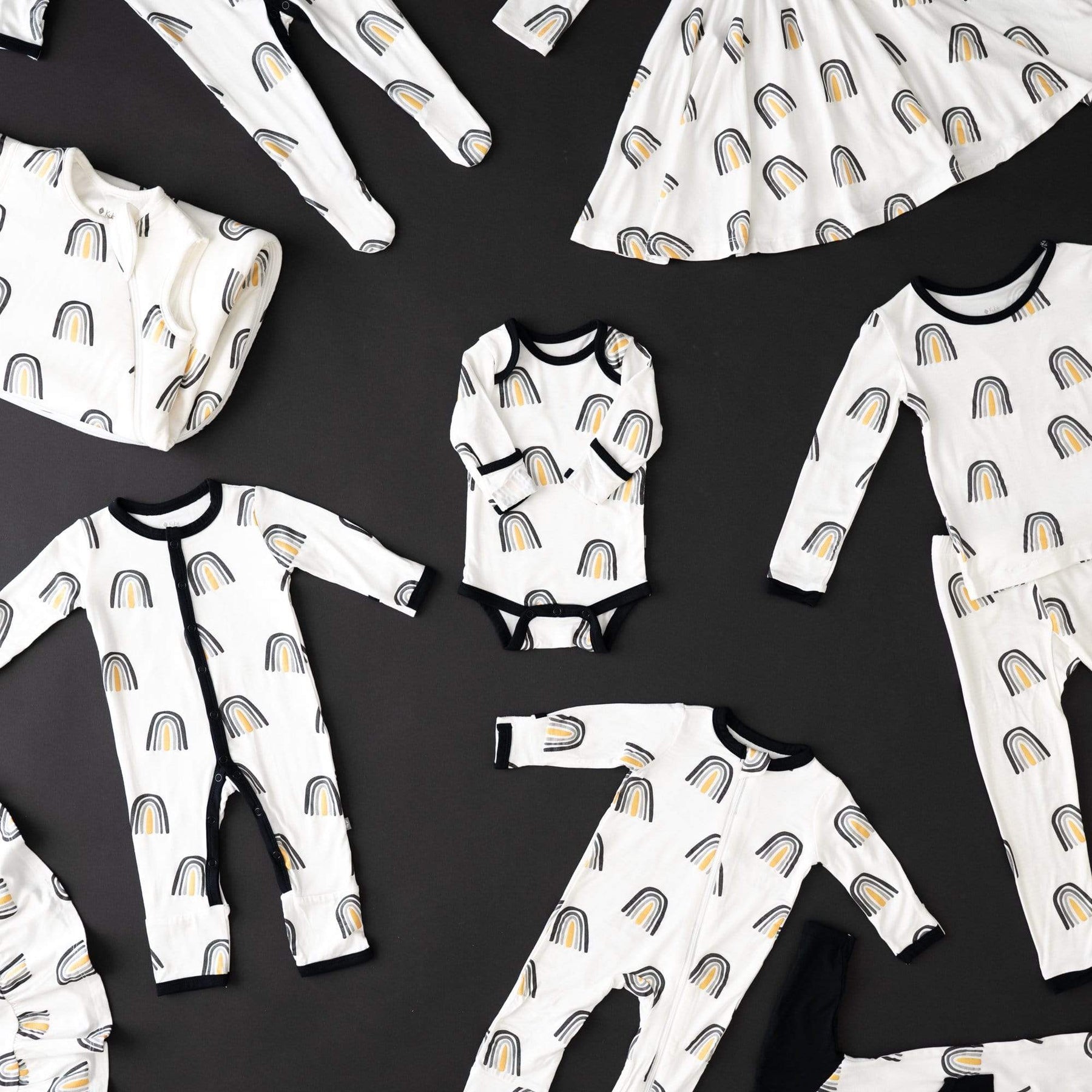 Kyte BABY Women's Tee Women’s Relaxed Fit V-Neck in Metallic Rainbow