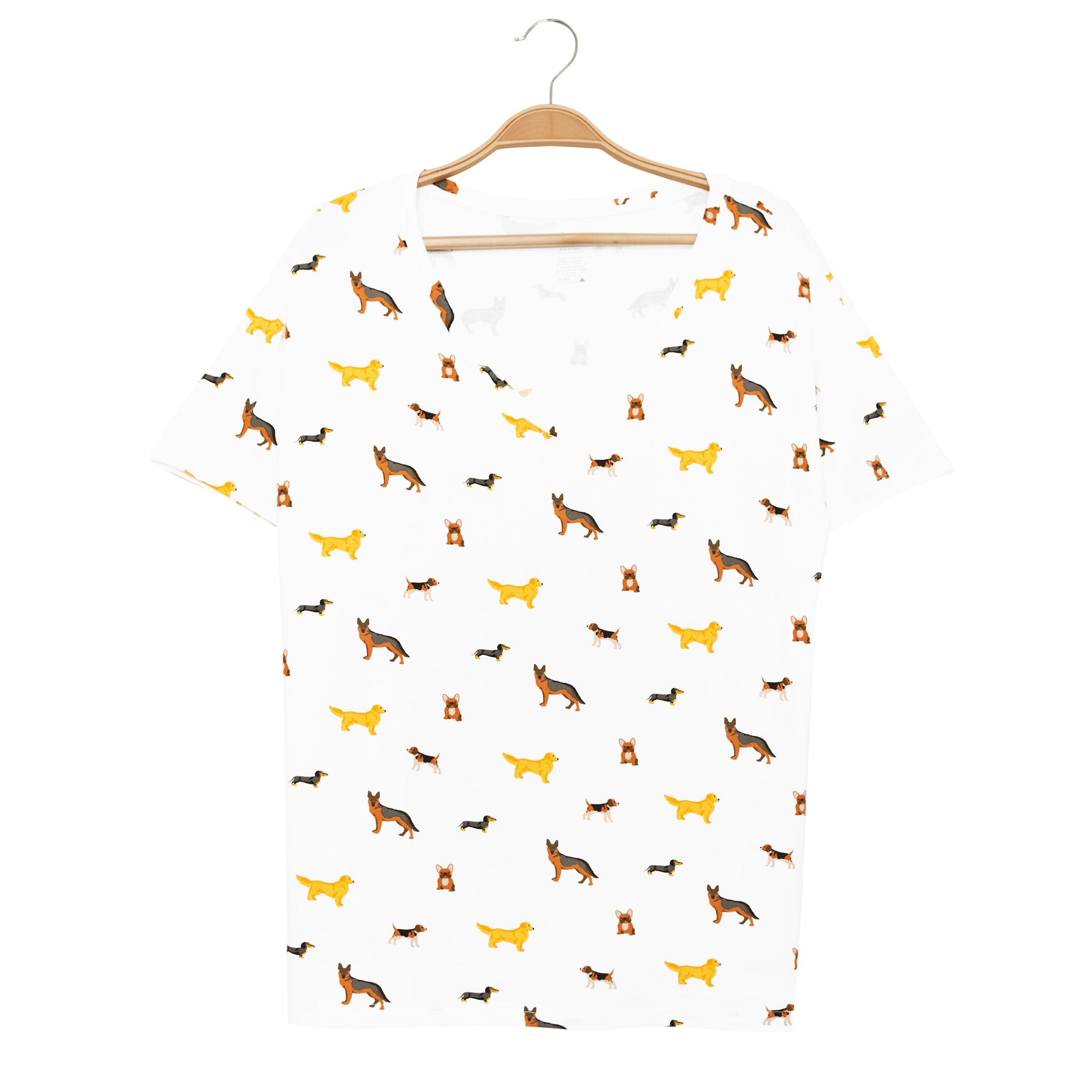 Kyte Baby Women's V-Neck Women’s Relaxed Fit V-Neck in Dog