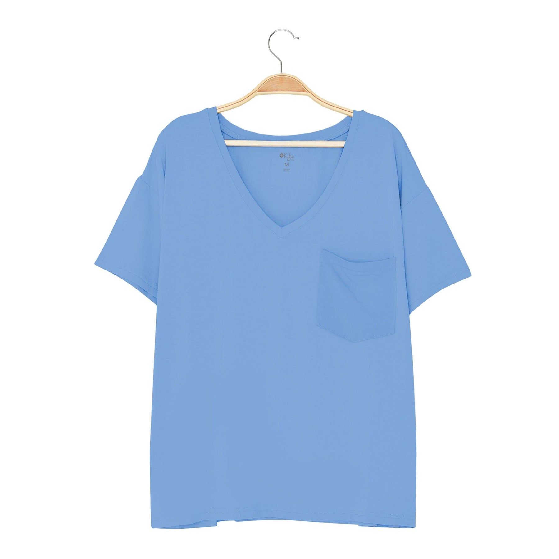 Kyte BABY Women's V-Neck Women’s Relaxed Fit V-Neck in Periwinkle