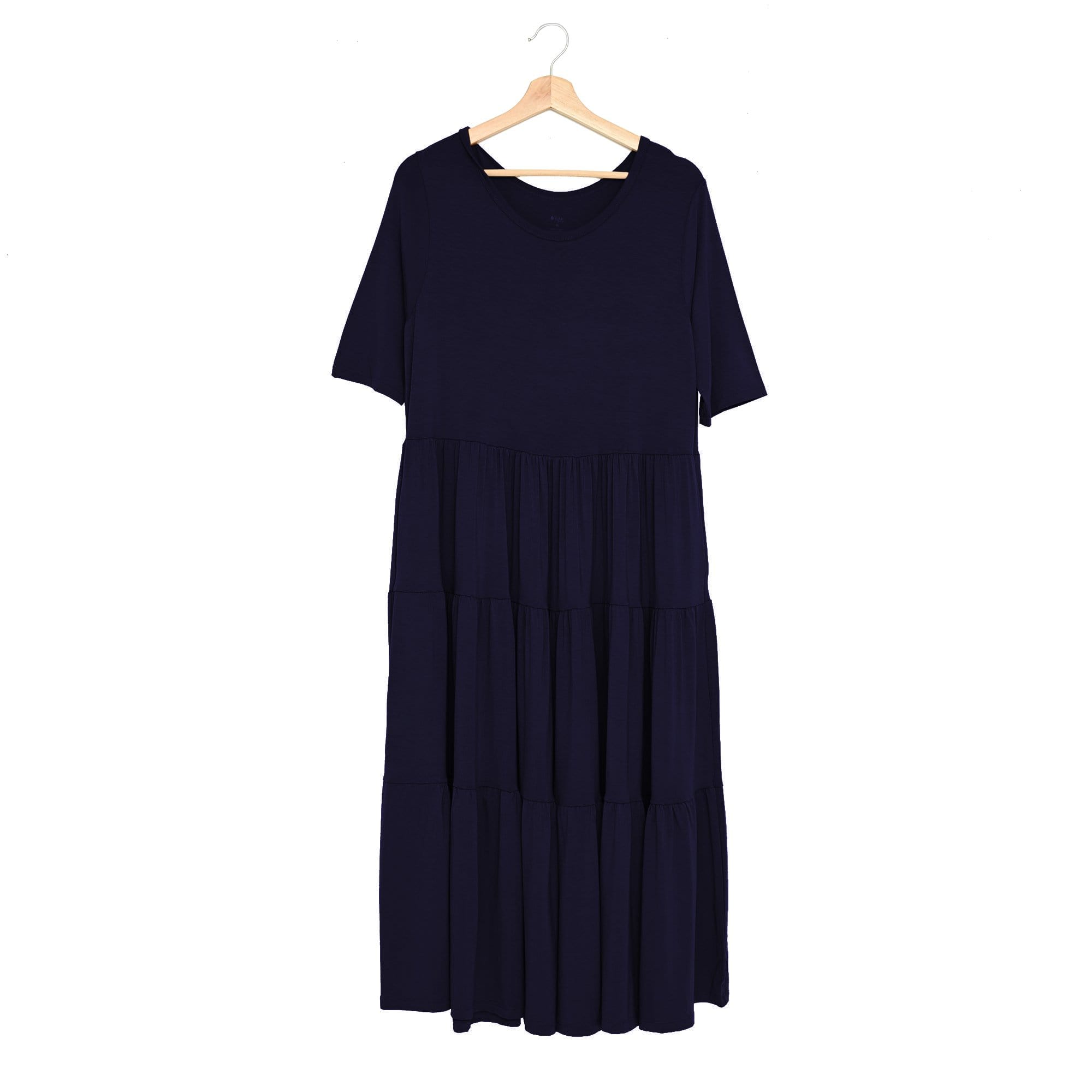 Kyte Baby Women’s Tiered Dress with pockets in Midnight