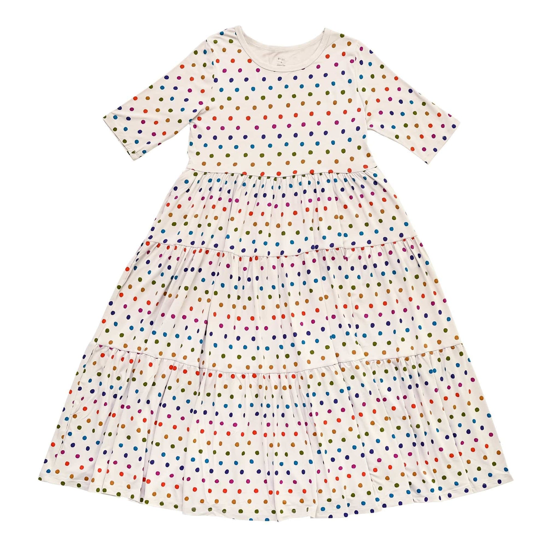 Women’s Tiered Dress in Fall Polka Dot