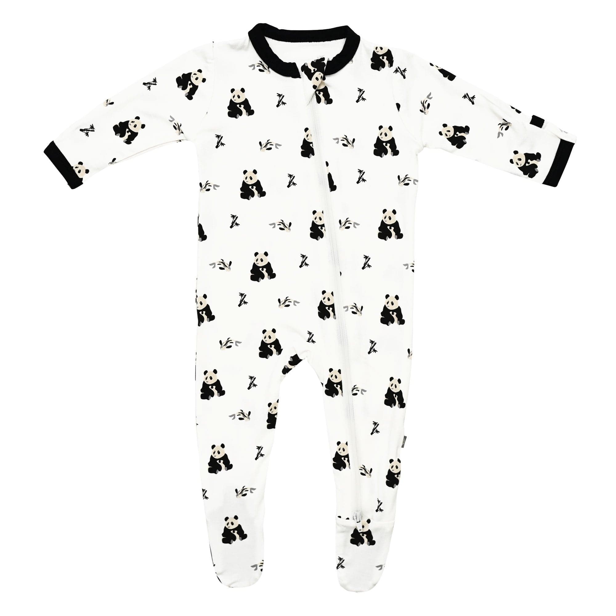 Kyte BABY Zippered Footies Printed Zippered Footie in Black and White Zen