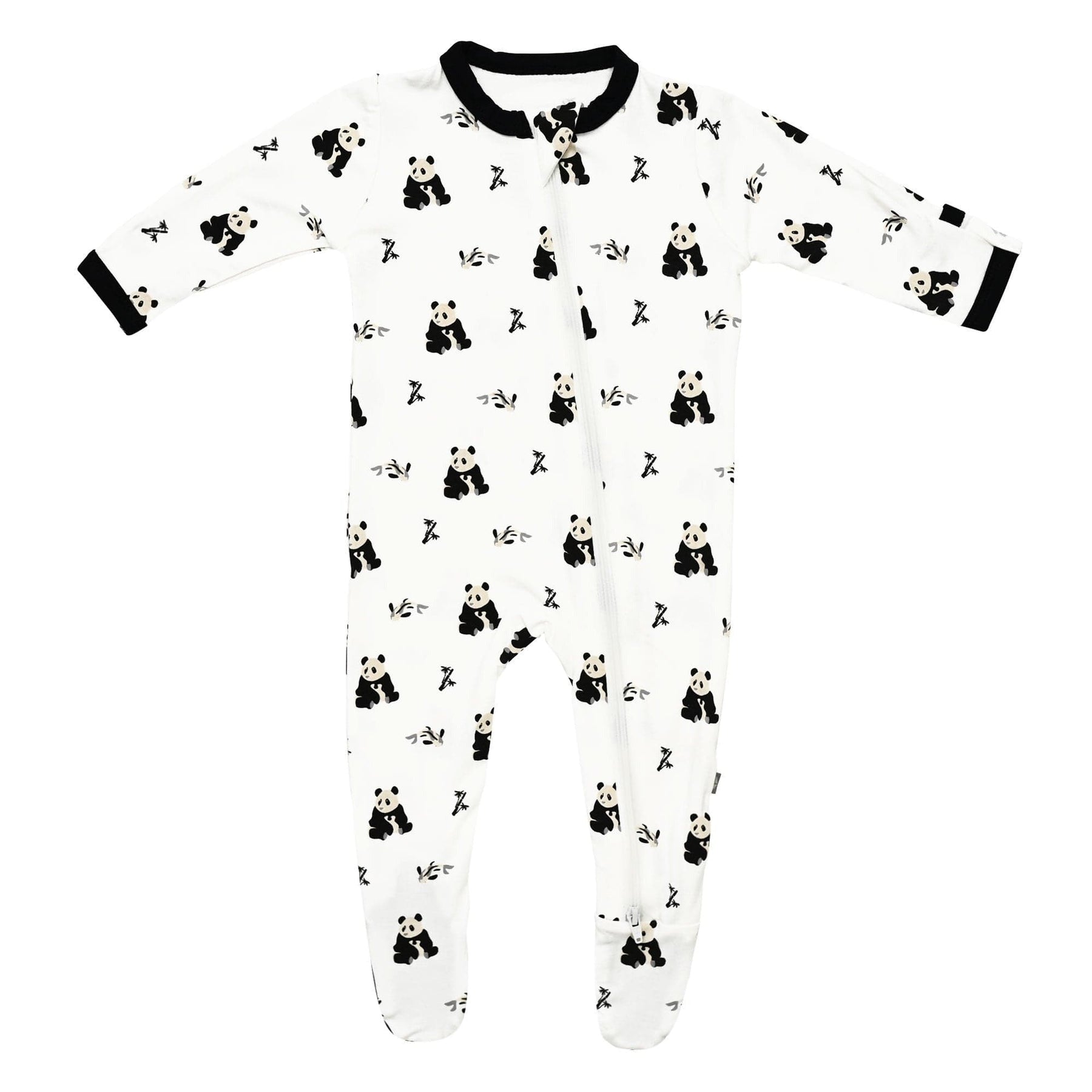 Kyte BABY Zippered Footies Printed Zippered Footie in Black and White Zen