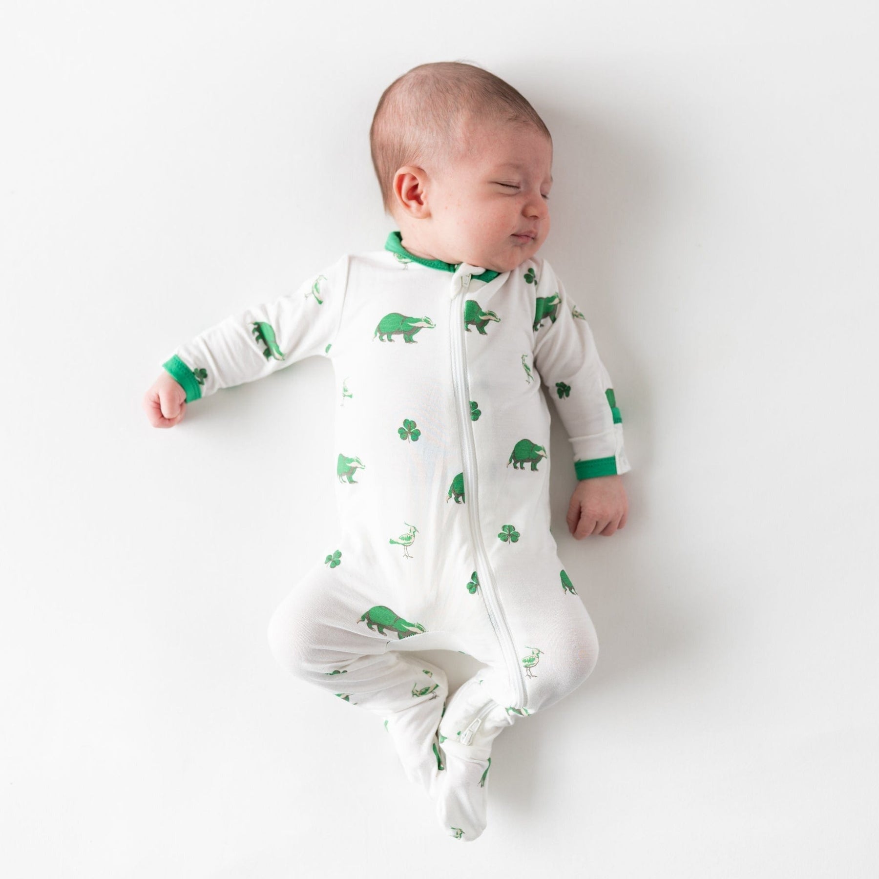 Kyte BABY Zippered Footies Printed Zippered Footie in Irish