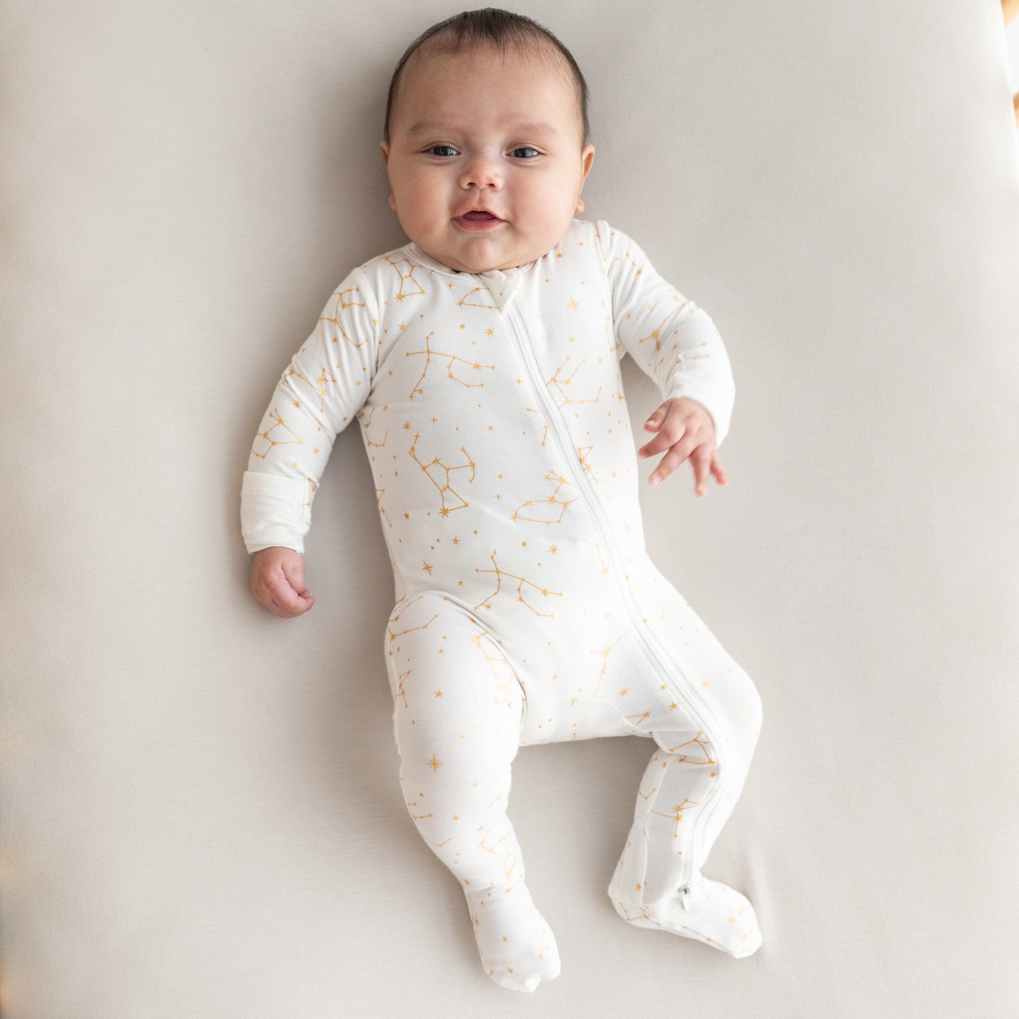 Kyte BABY Zippered Footies Zippered Footie in Cloud Constellations