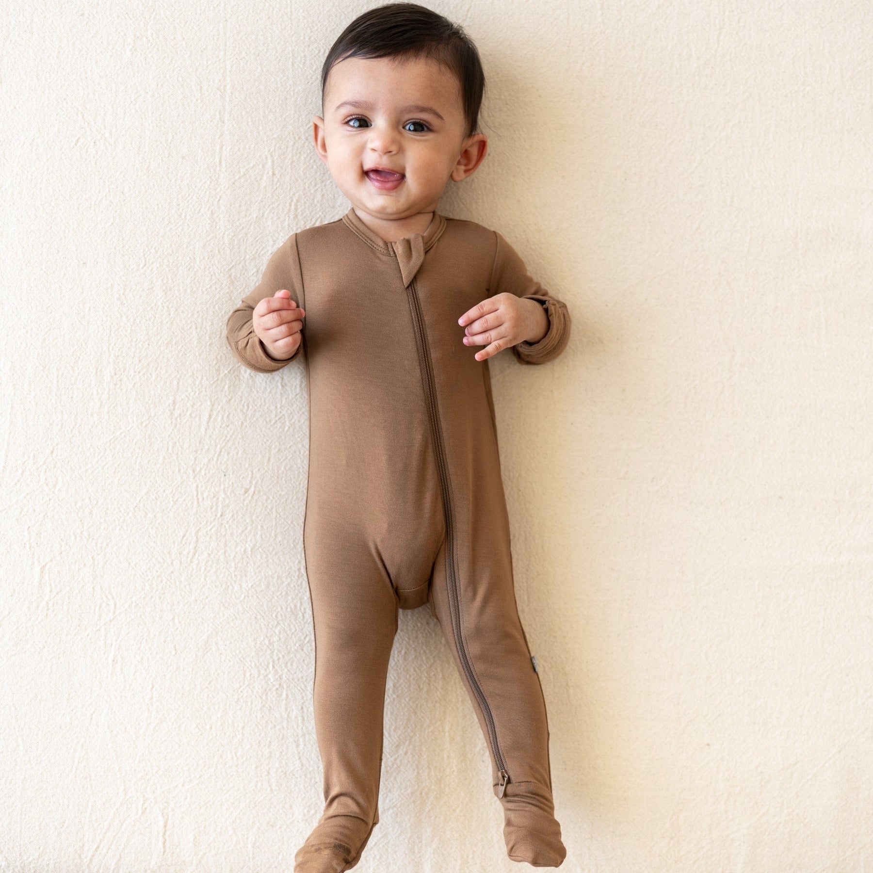 Kyte BABY Zippered Footies Zippered Footie in Coffee