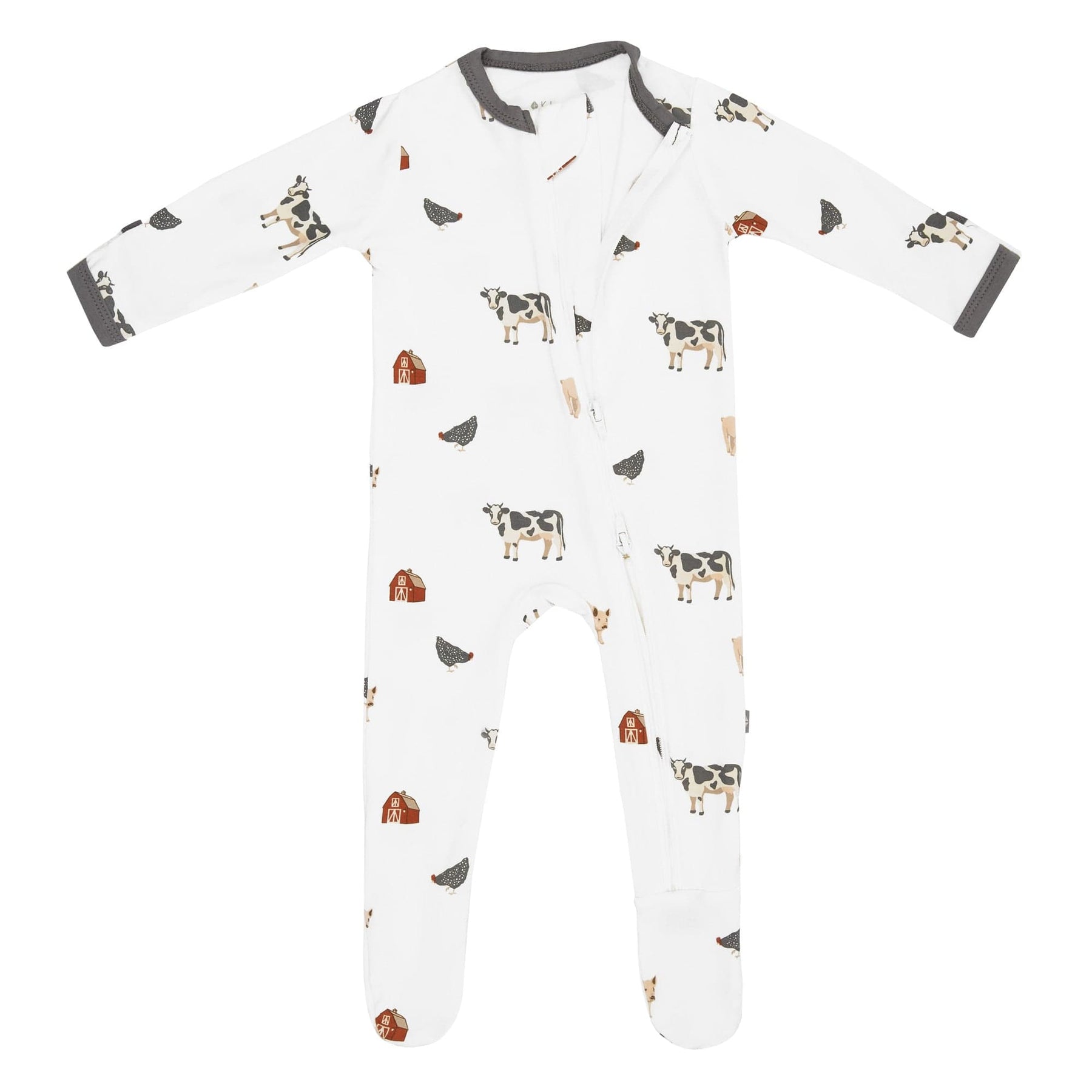 Kyte BABY Zippered Footies Zippered Footie in Farm