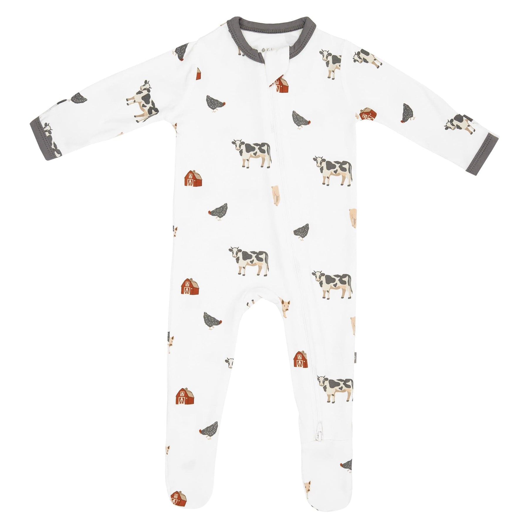 Kyte BABY Zippered Footies Zippered Footie in Farm