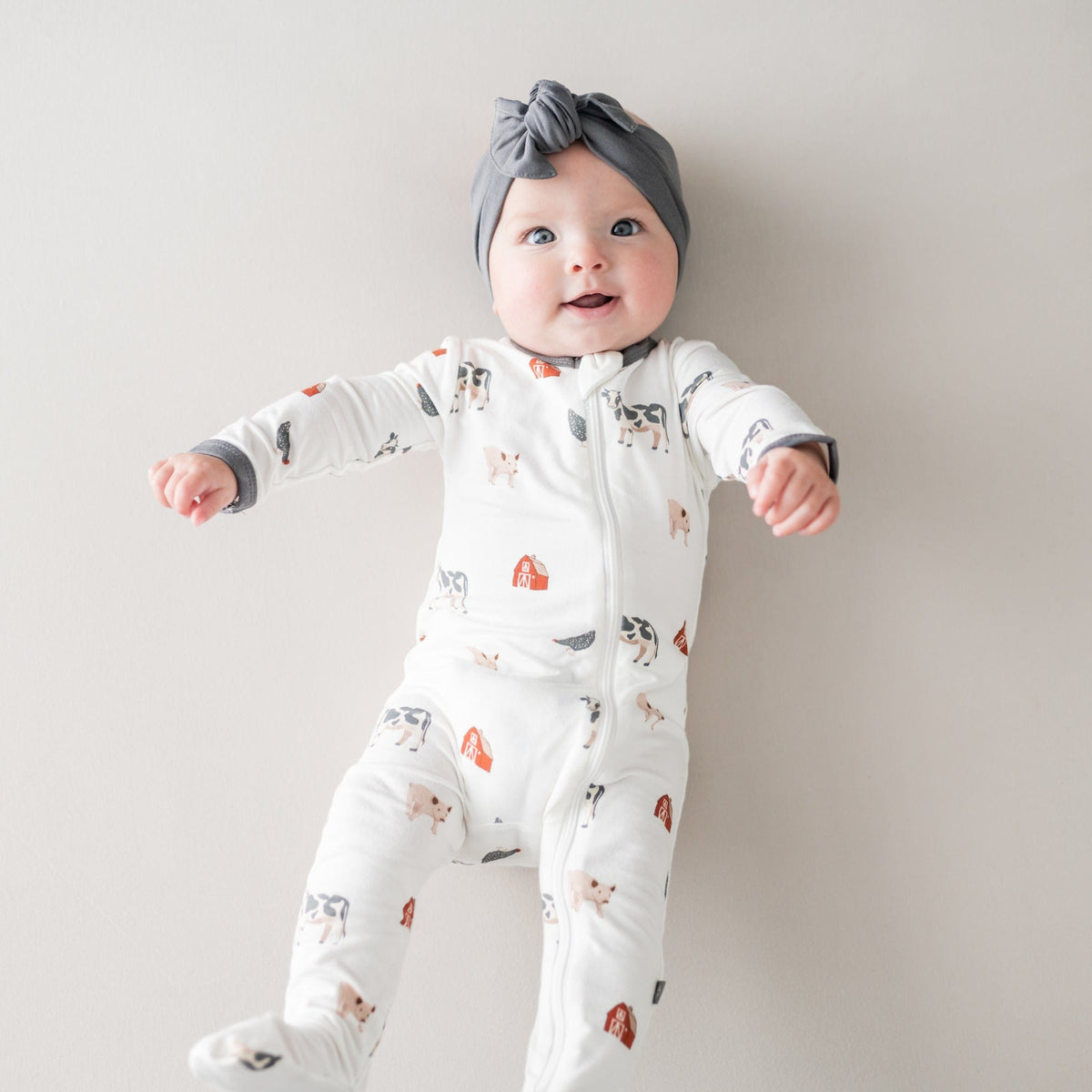 Kyte BABY Zippered Footies Zippered Footie in Farm