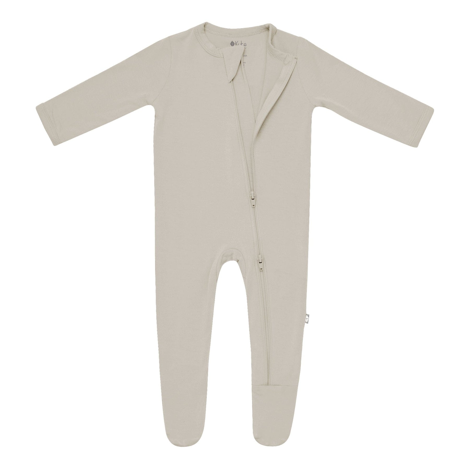 Kyte BABY Zippered Footies Zippered Footie in Khaki