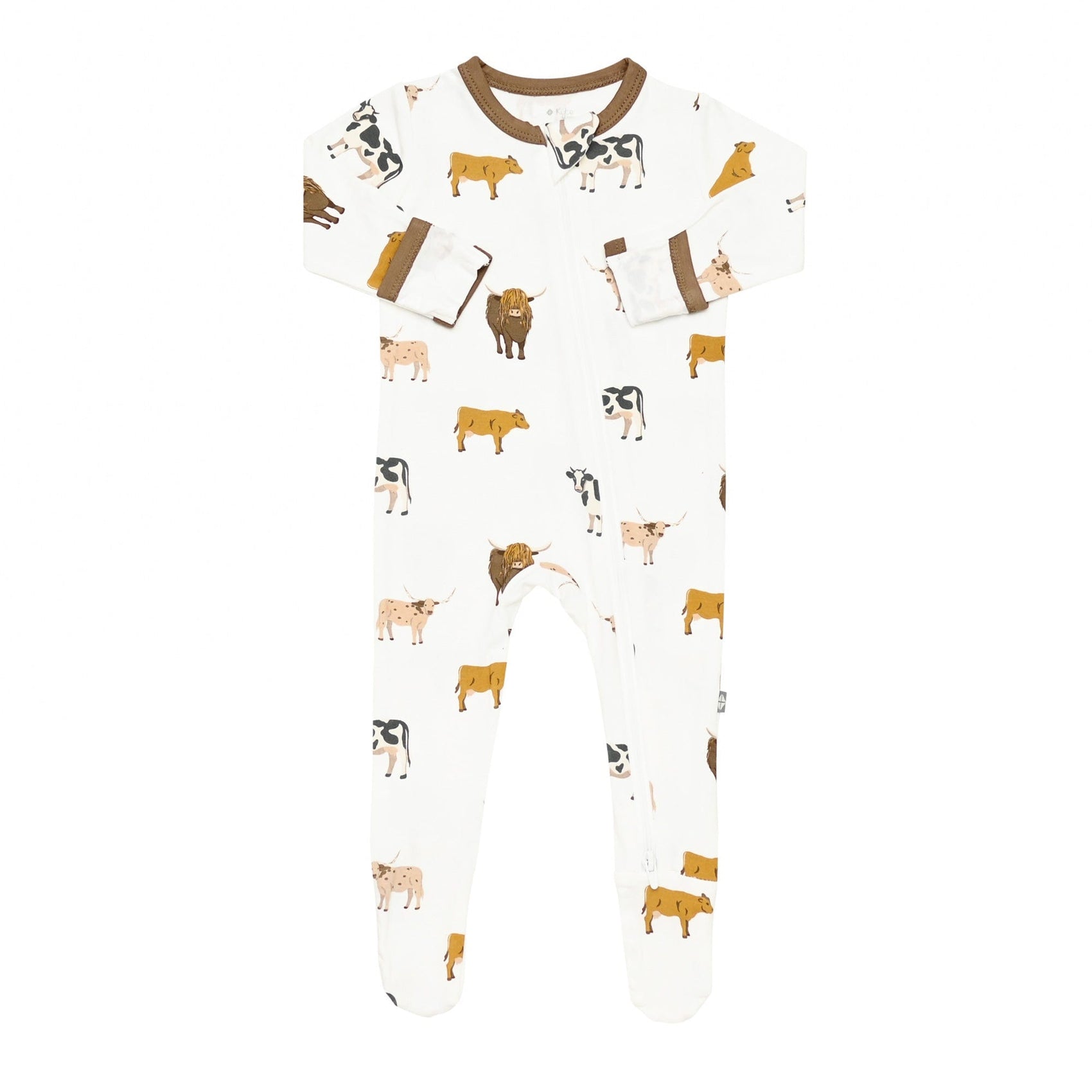 Zippered Footie- Blue Farm Toile main image 1