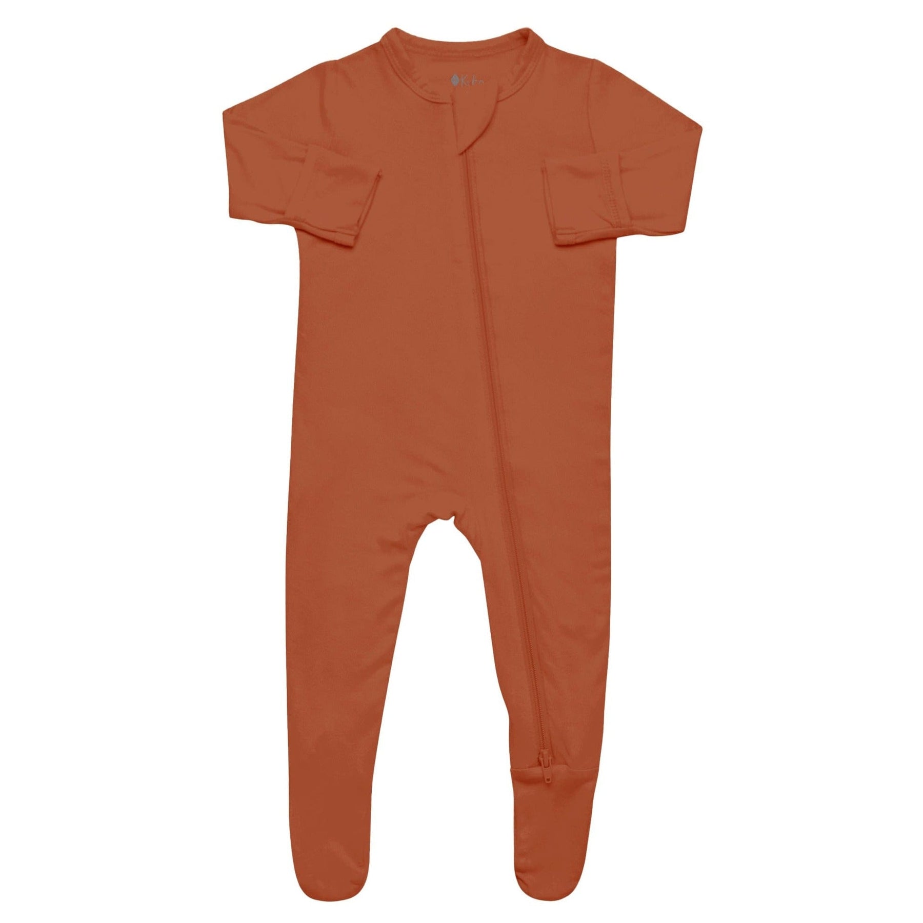 Kyte BABY Zippered Footies Zippered Footie in Rust