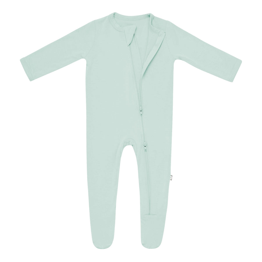 Zippered Footie in Sage | Baby Footie Pajamas | Kyte Baby