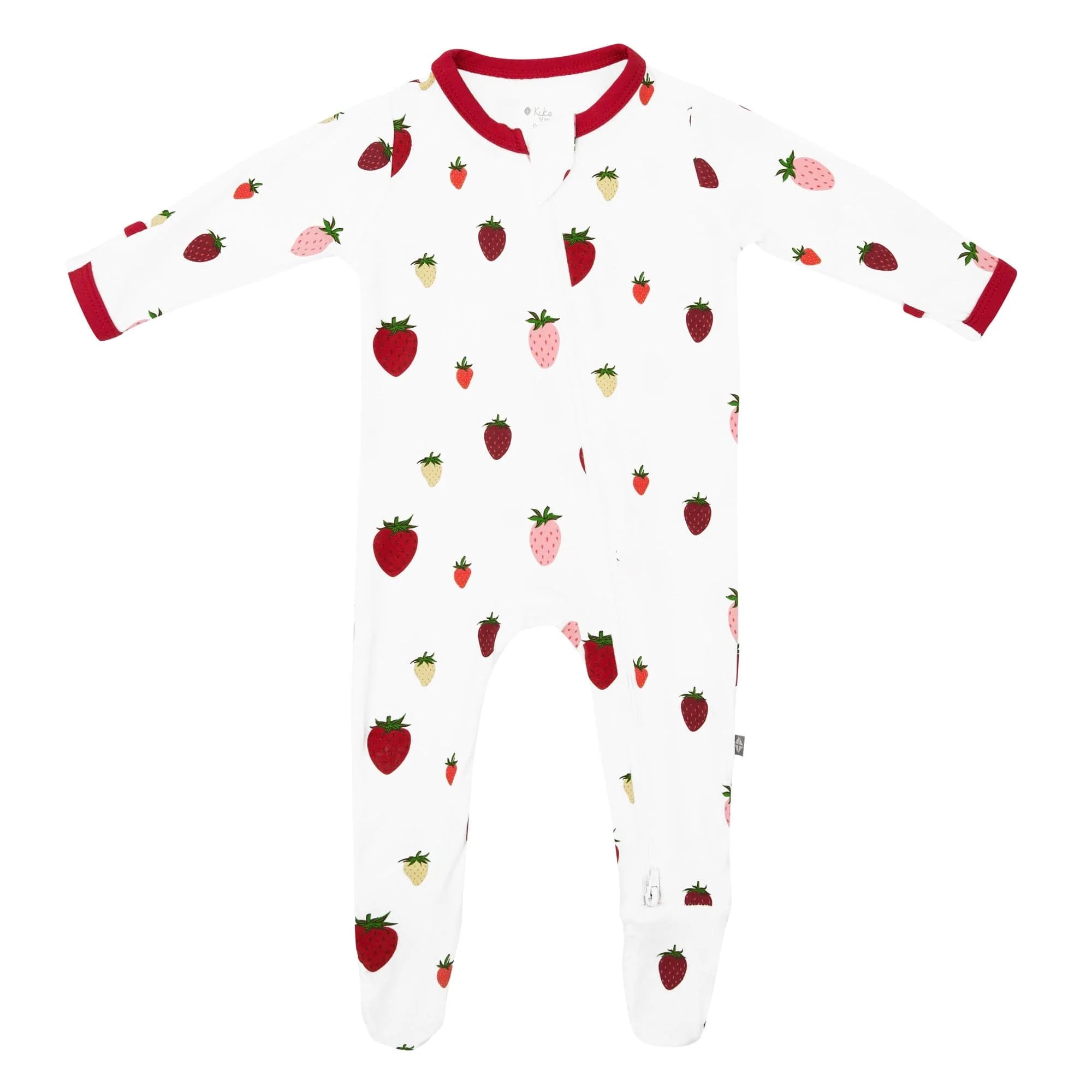 Kyte BABY Zippered Footies Zippered Footie in Strawberry