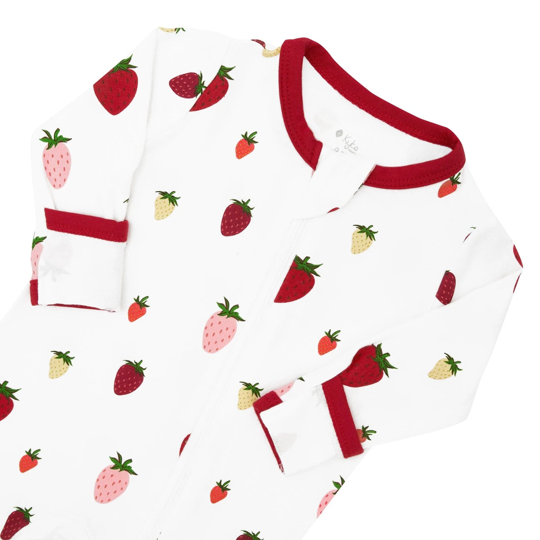 Zippered Footie in Strawberry