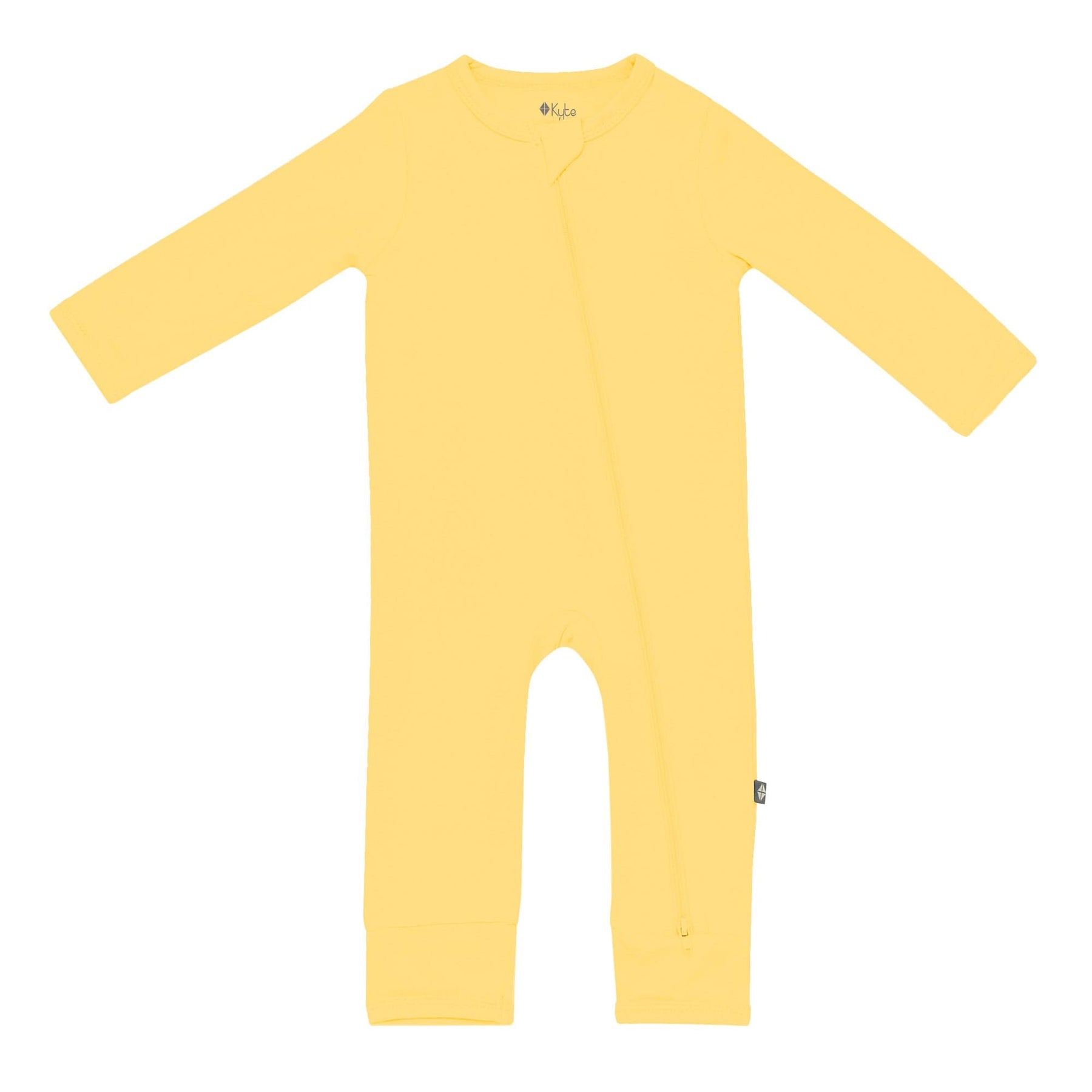 Kyte BABY Zippered Rompers Zippered Romper in Butter