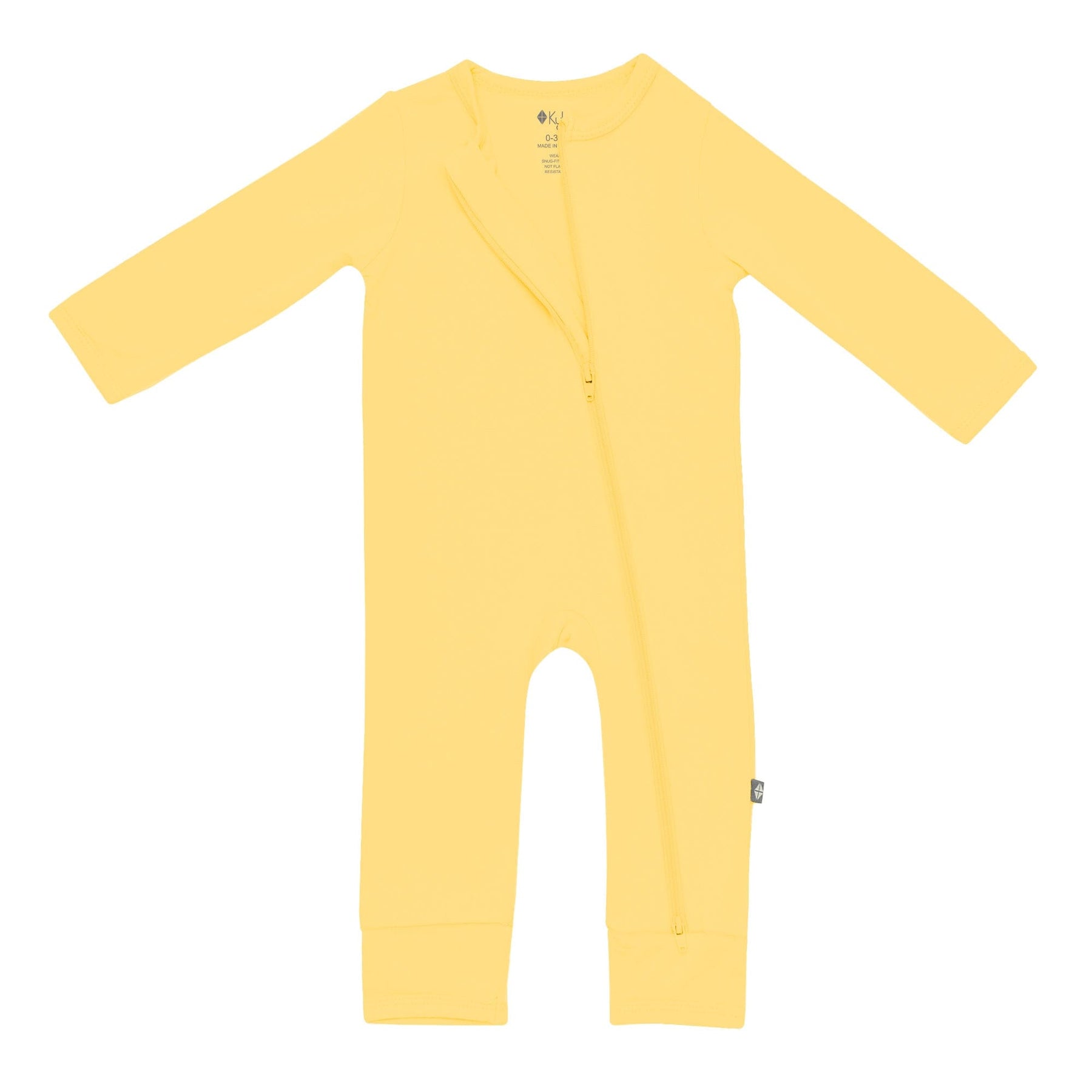 Kyte BABY Zippered Rompers Zippered Romper in Butter