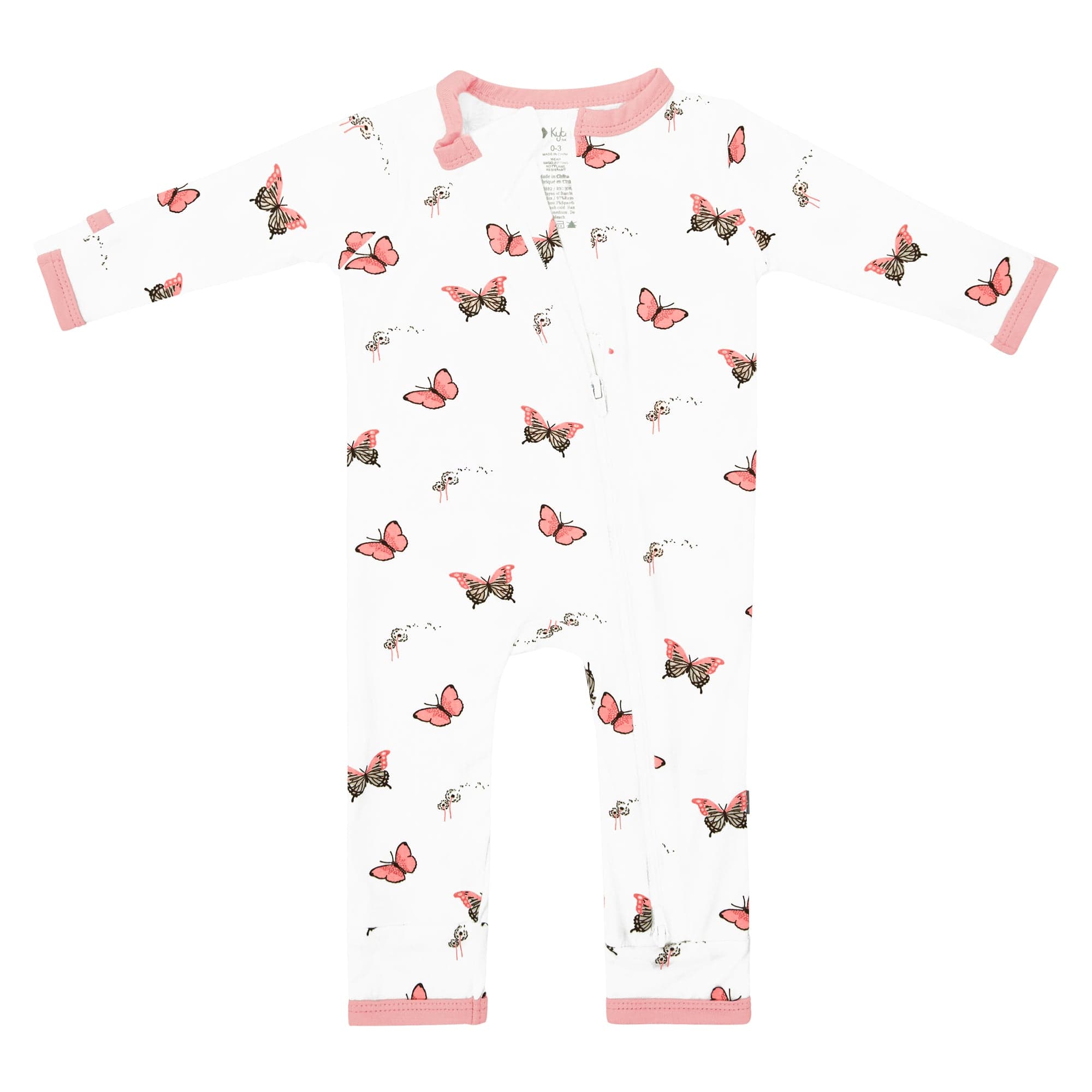 Kyte BABY Zippered Rompers Zippered Romper in Butterfly