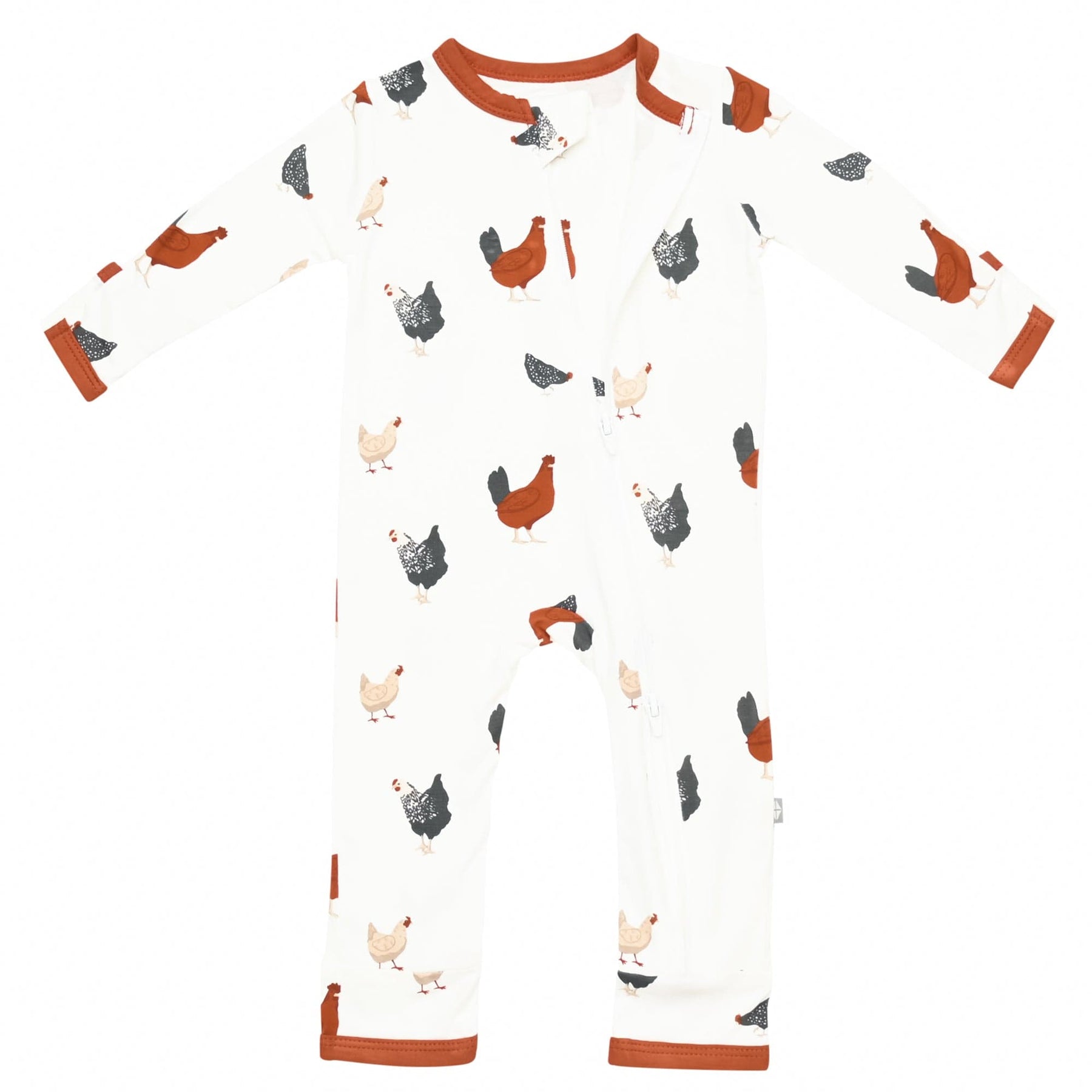 Kyte BABY Zippered Rompers Zippered Romper in Chick