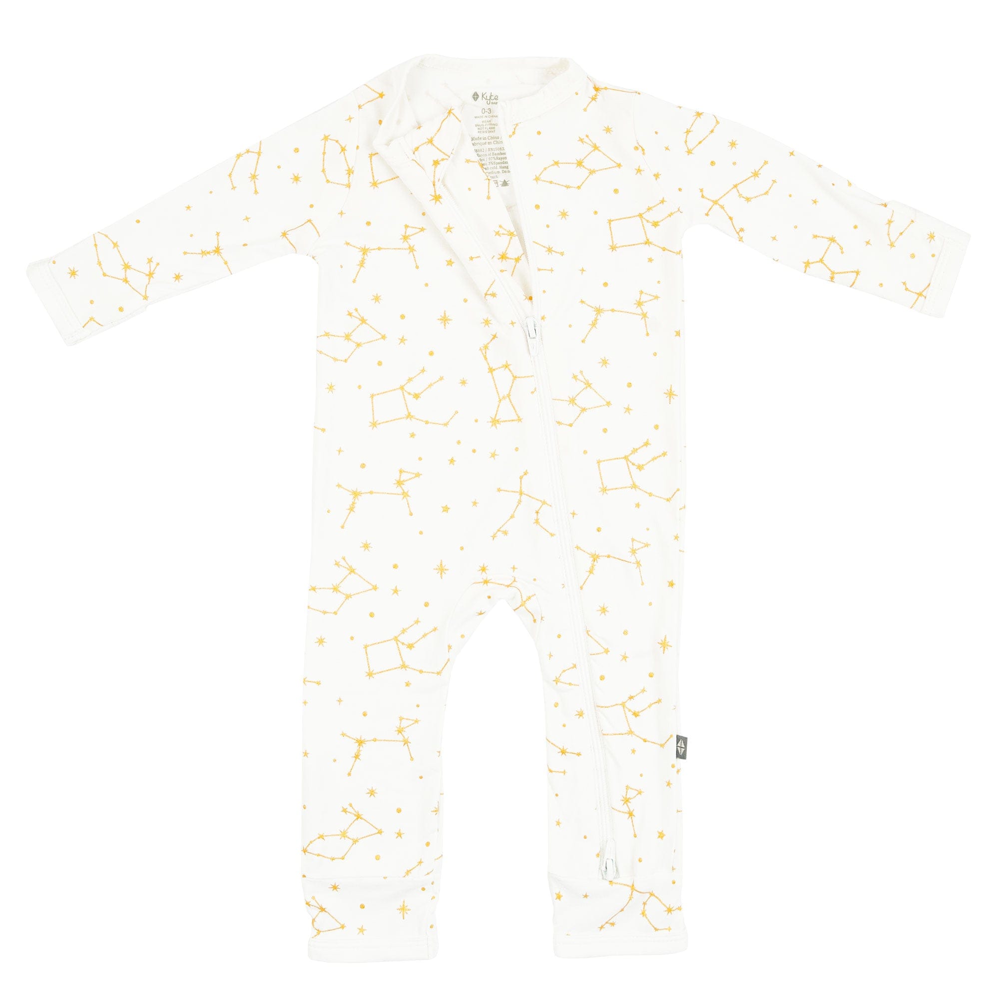 Kyte BABY Zippered Rompers Zippered Romper in Cloud Constellations