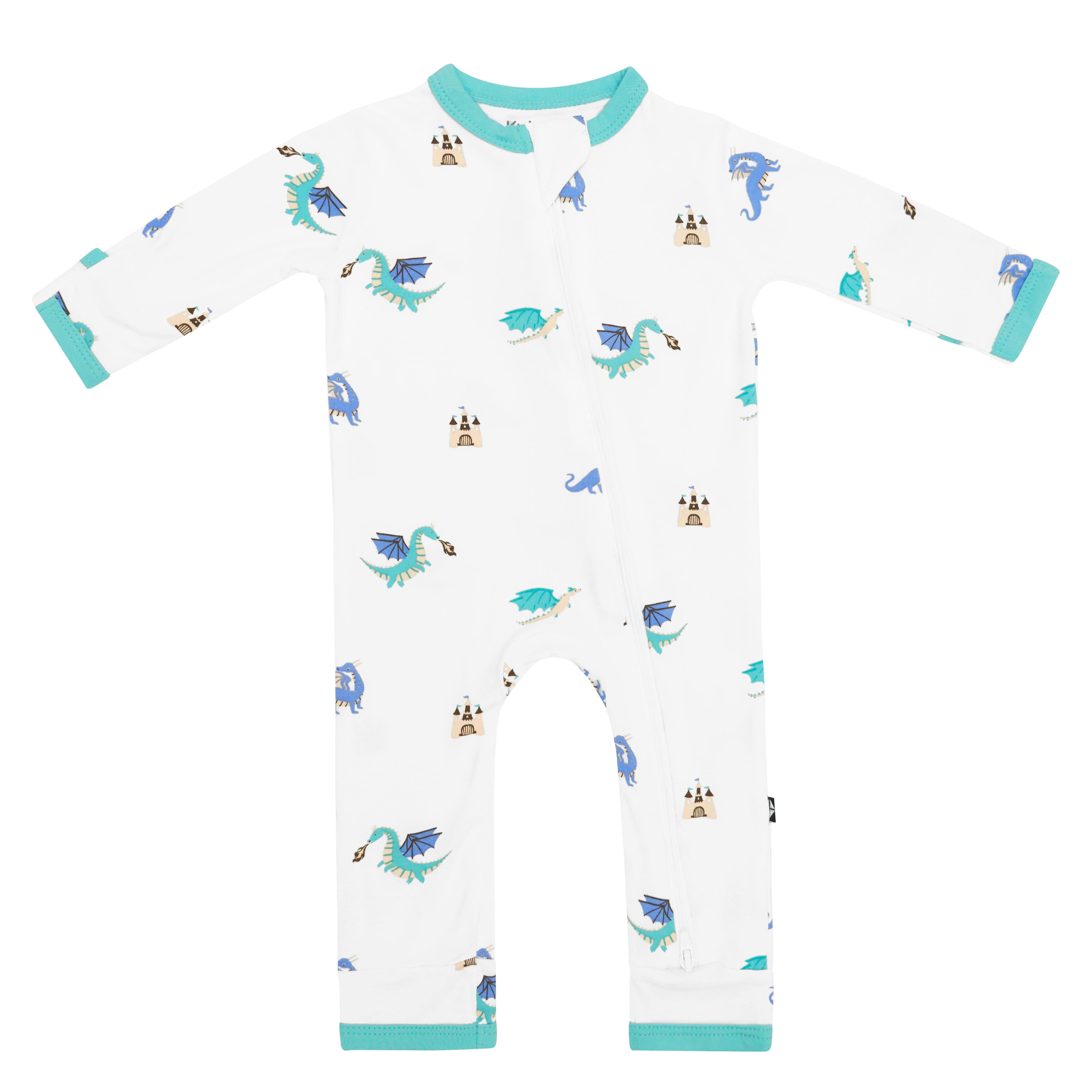 Kyte Baby Zippered Rompers Zippered Romper in Dragon