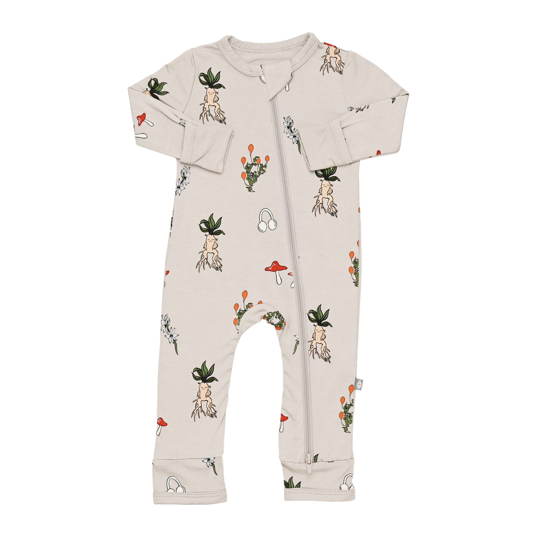 Kyte BABY Zippered Rompers Zippered Romper in Herbology