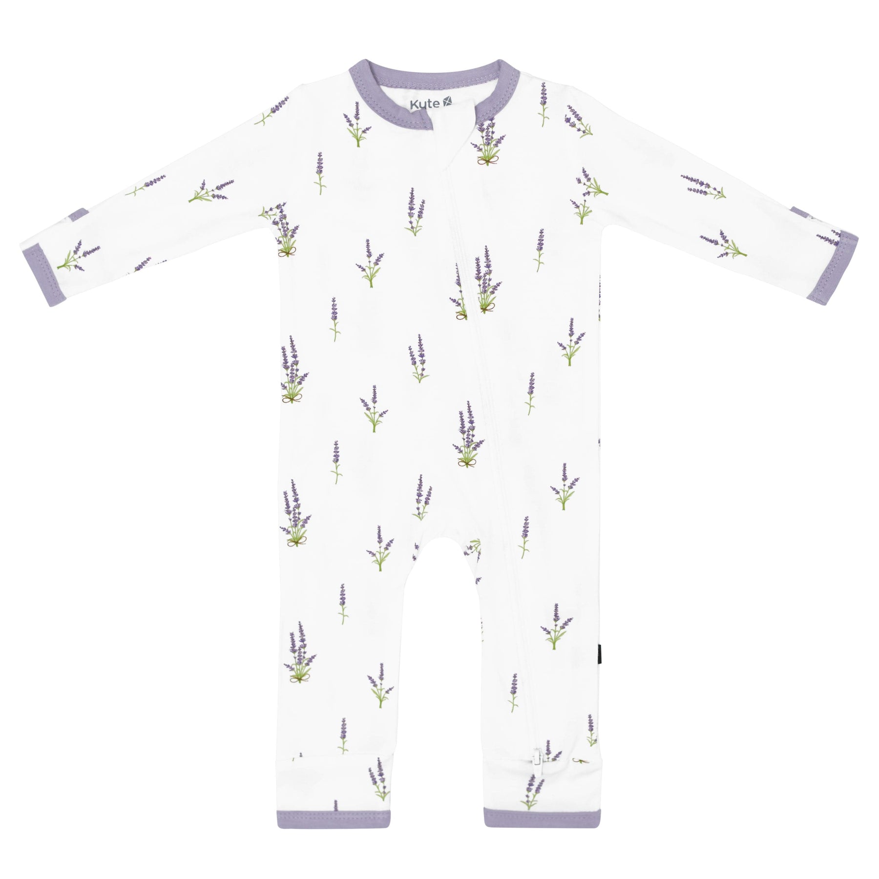 Kyte Baby Zippered Rompers Zippered Romper in Lavender