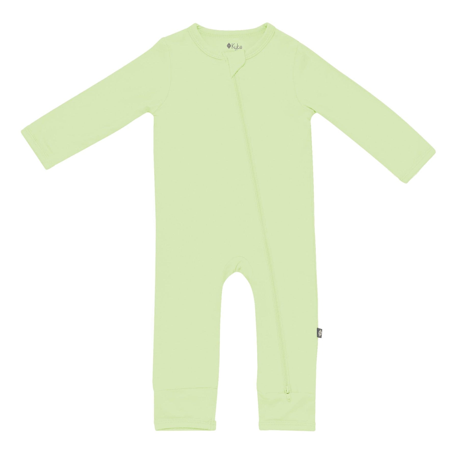 Kyte BABY Zippered Rompers Zippered Romper in Pistachio