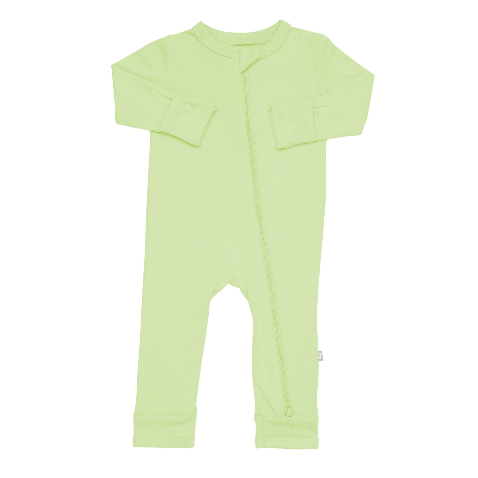 Kyte BABY Zippered Rompers Zippered Romper in Pistachio