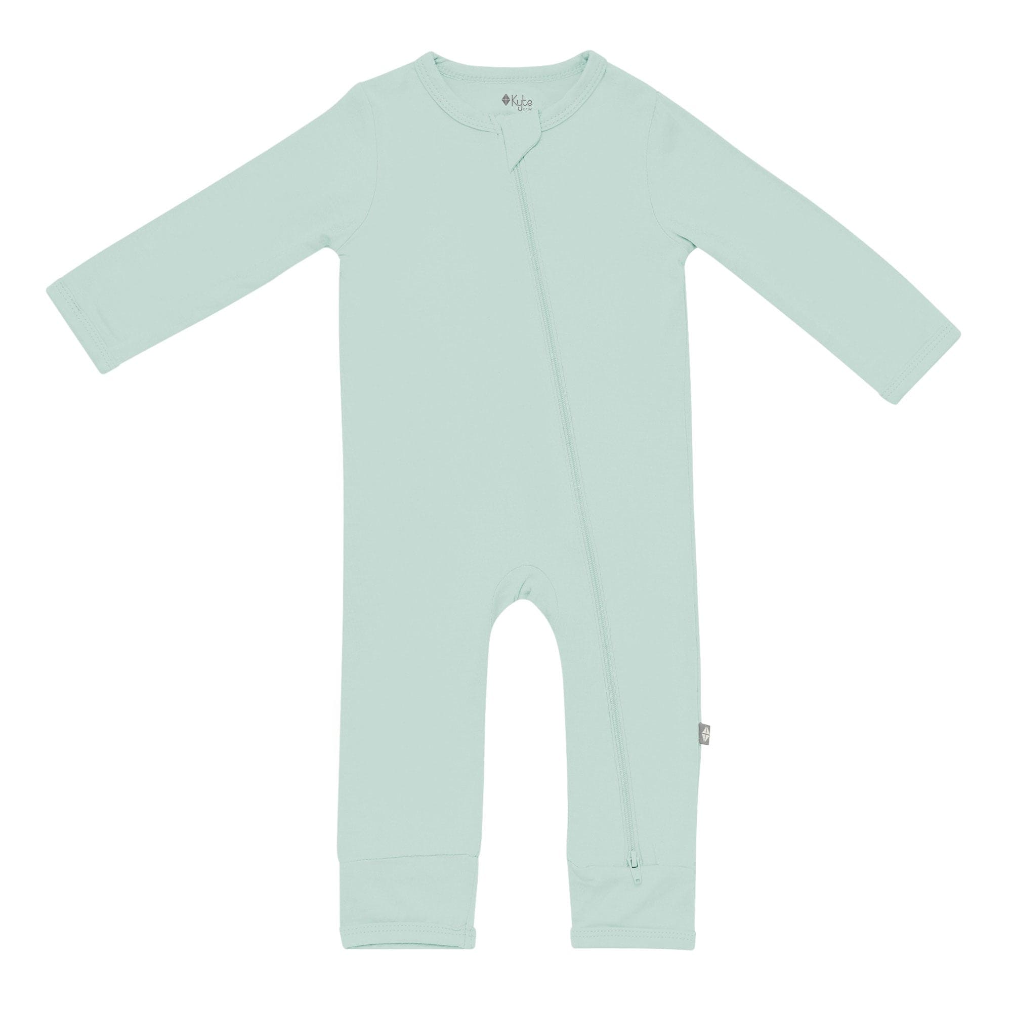 Kyte BABY Zippered Rompers Zippered Romper in Sage