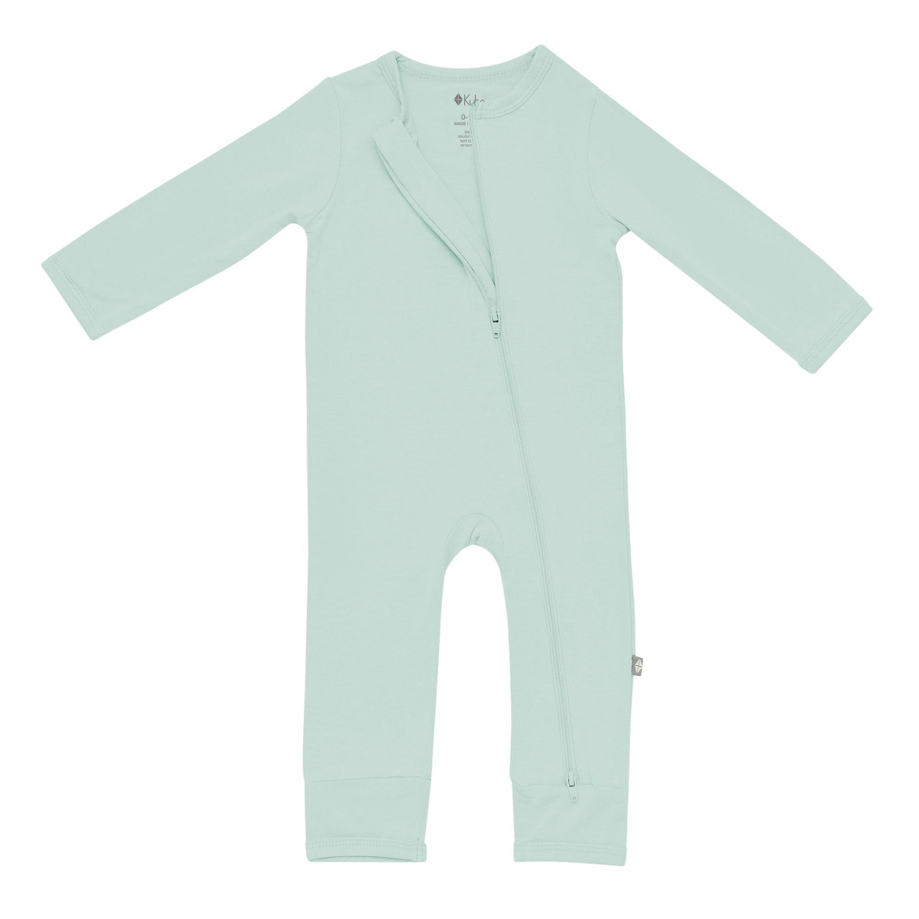 Kyte Baby bamboo Zippered Romper in Sage