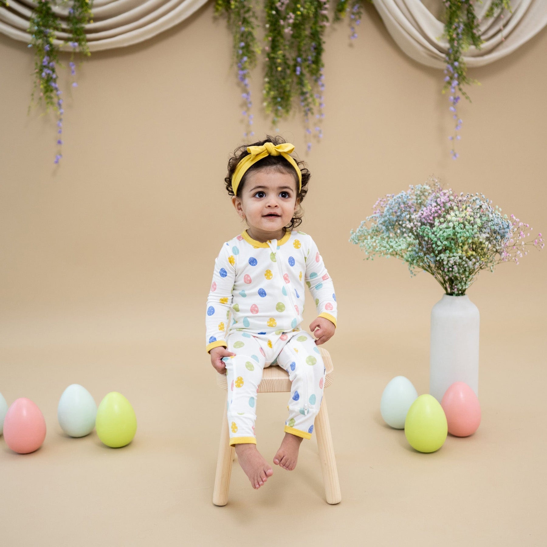 Kyte BABY Zippered Rompers Zippered Romper in Spring Egg