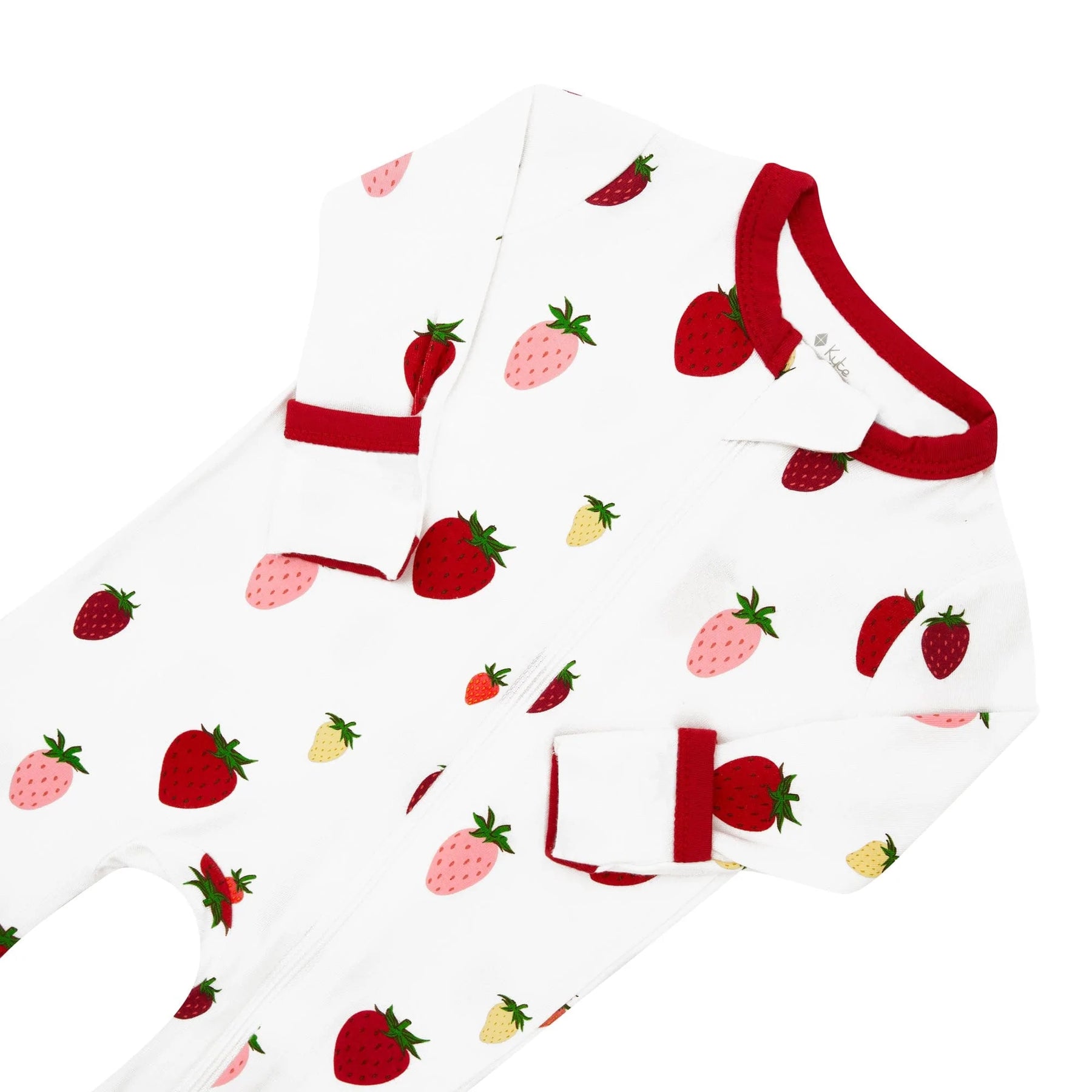Kyte BABY Zippered Rompers Zippered Romper in Strawberry