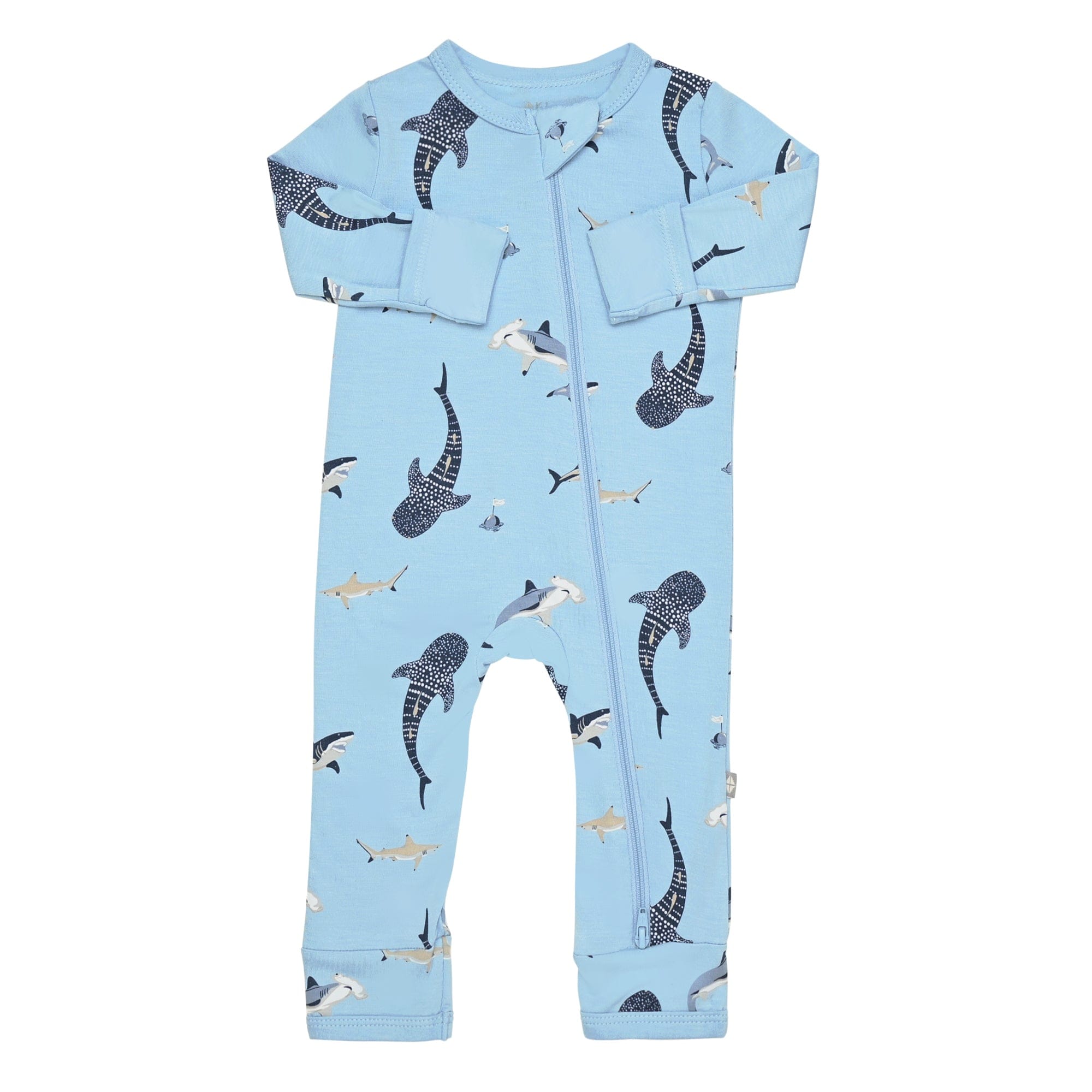 Kyte Baby 3T zippered romper stream retail shark