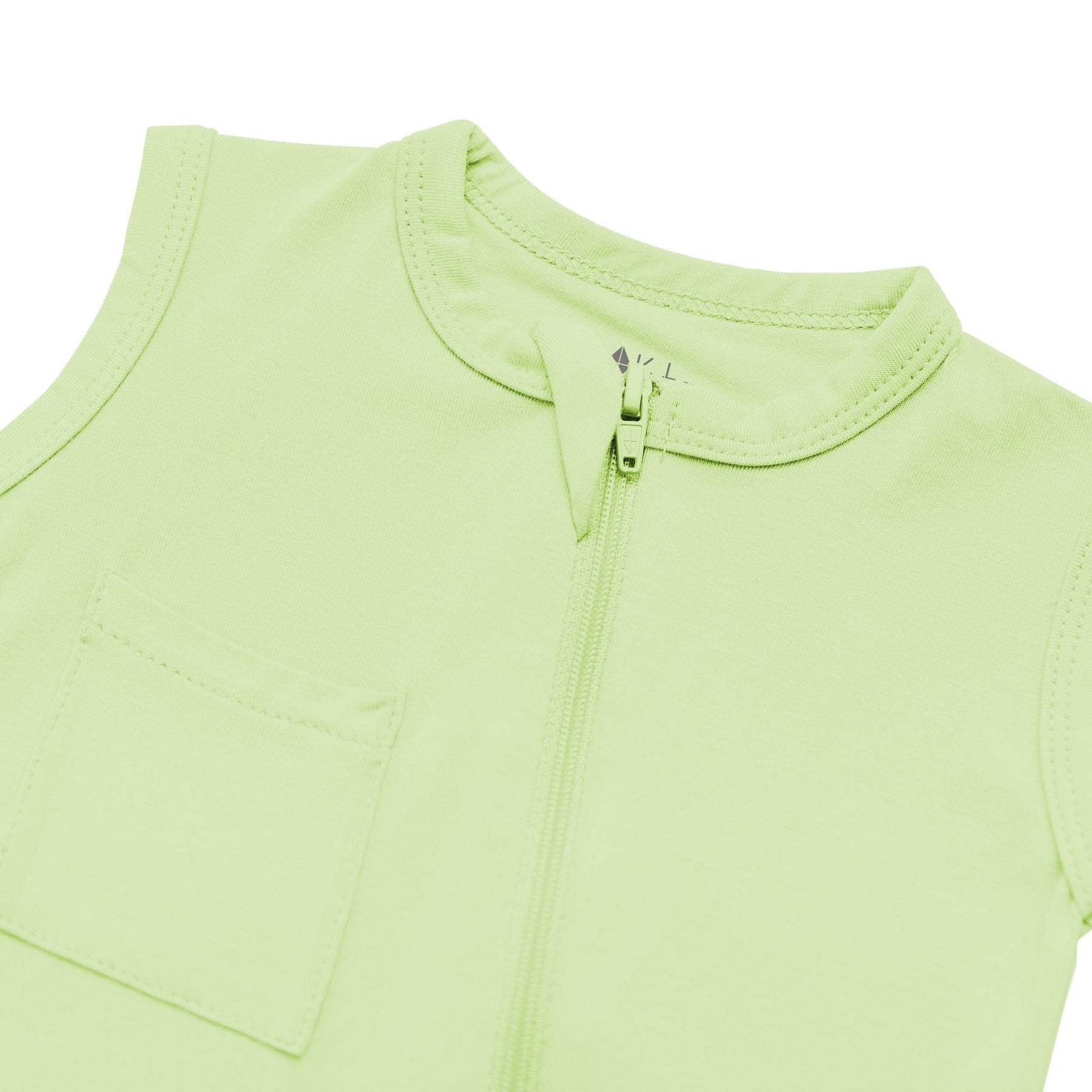 Kyte BABY Zippered Sleeveless Romper Zippered Sleeveless Romper in Pistachio