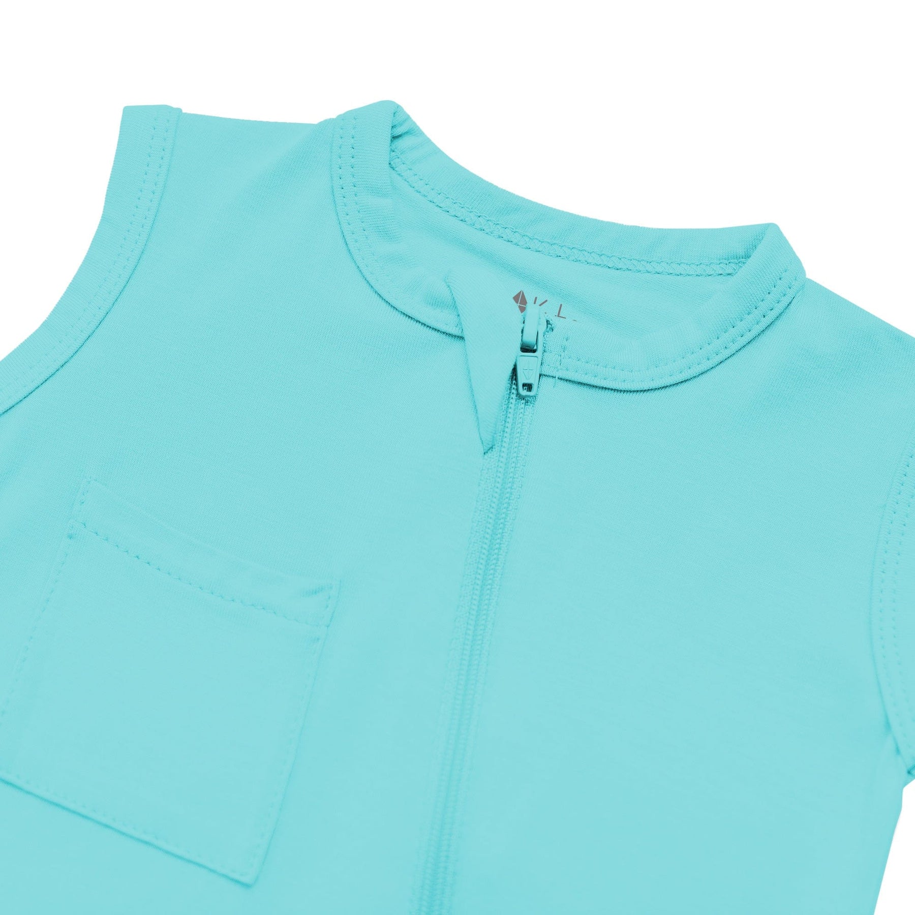 Kyte BABY Zippered Sleeveless Romper Zippered Sleeveless Romper in Robin